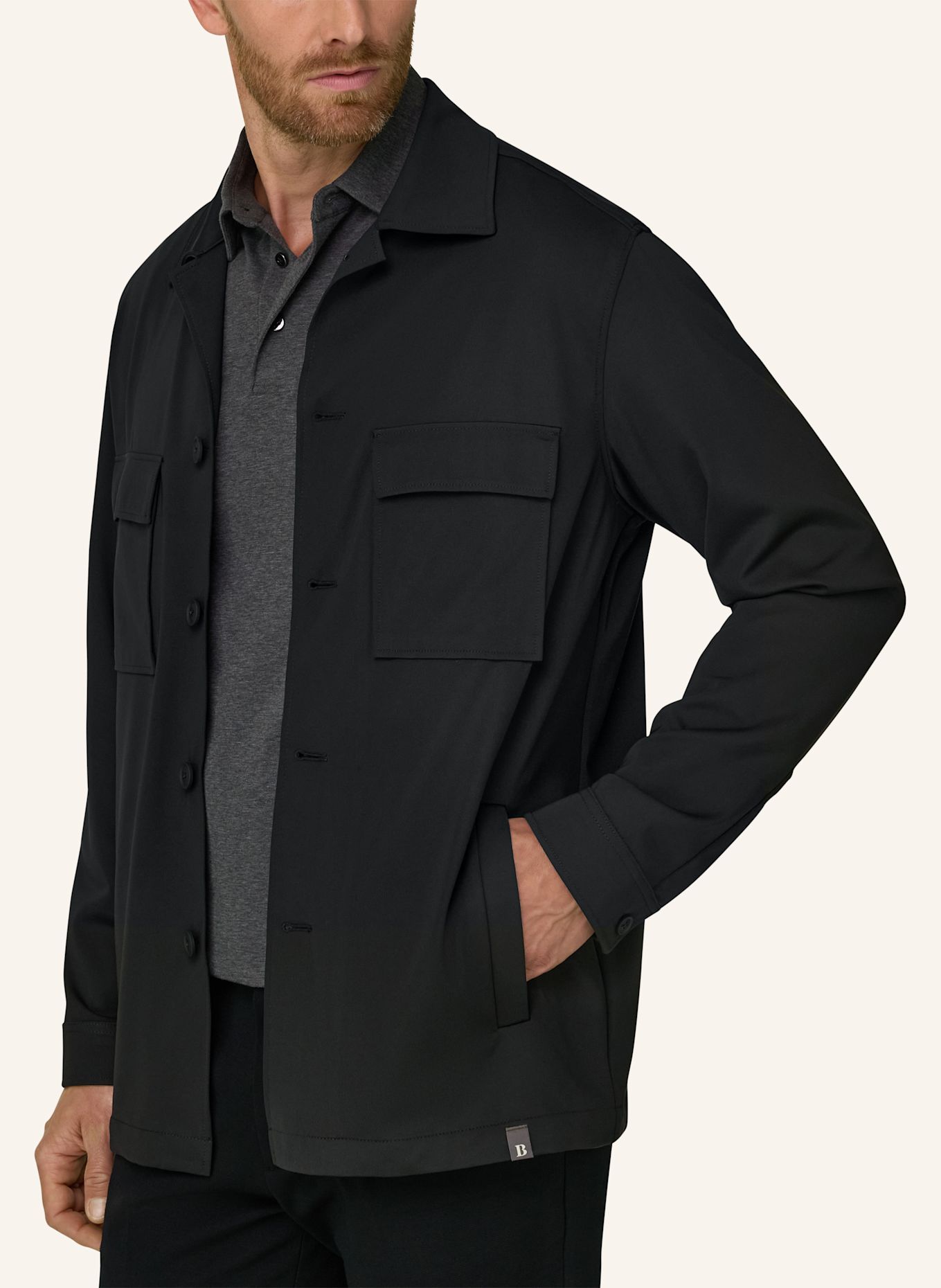 BOGGI MILANO Overjacket: SCHWARZ