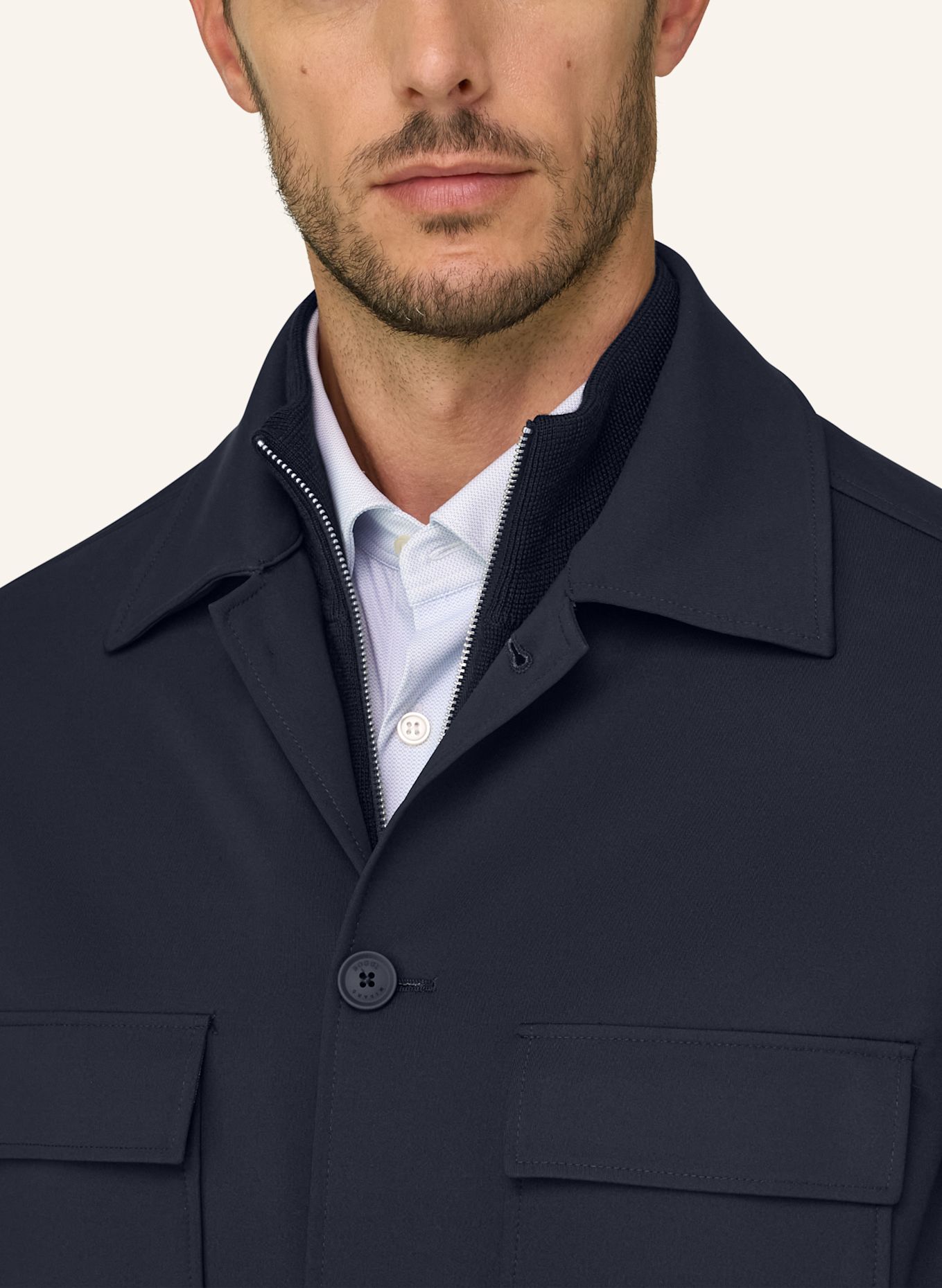 BOGGI MILANO Overjacket: DUNKELBLAU