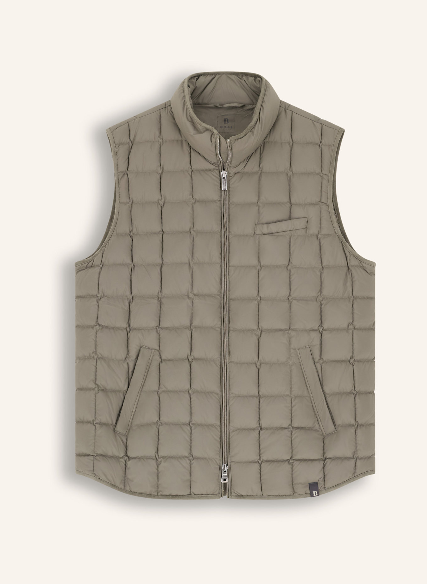 BOGGI MILANO Daunenweste aus Cashmere: GRAU