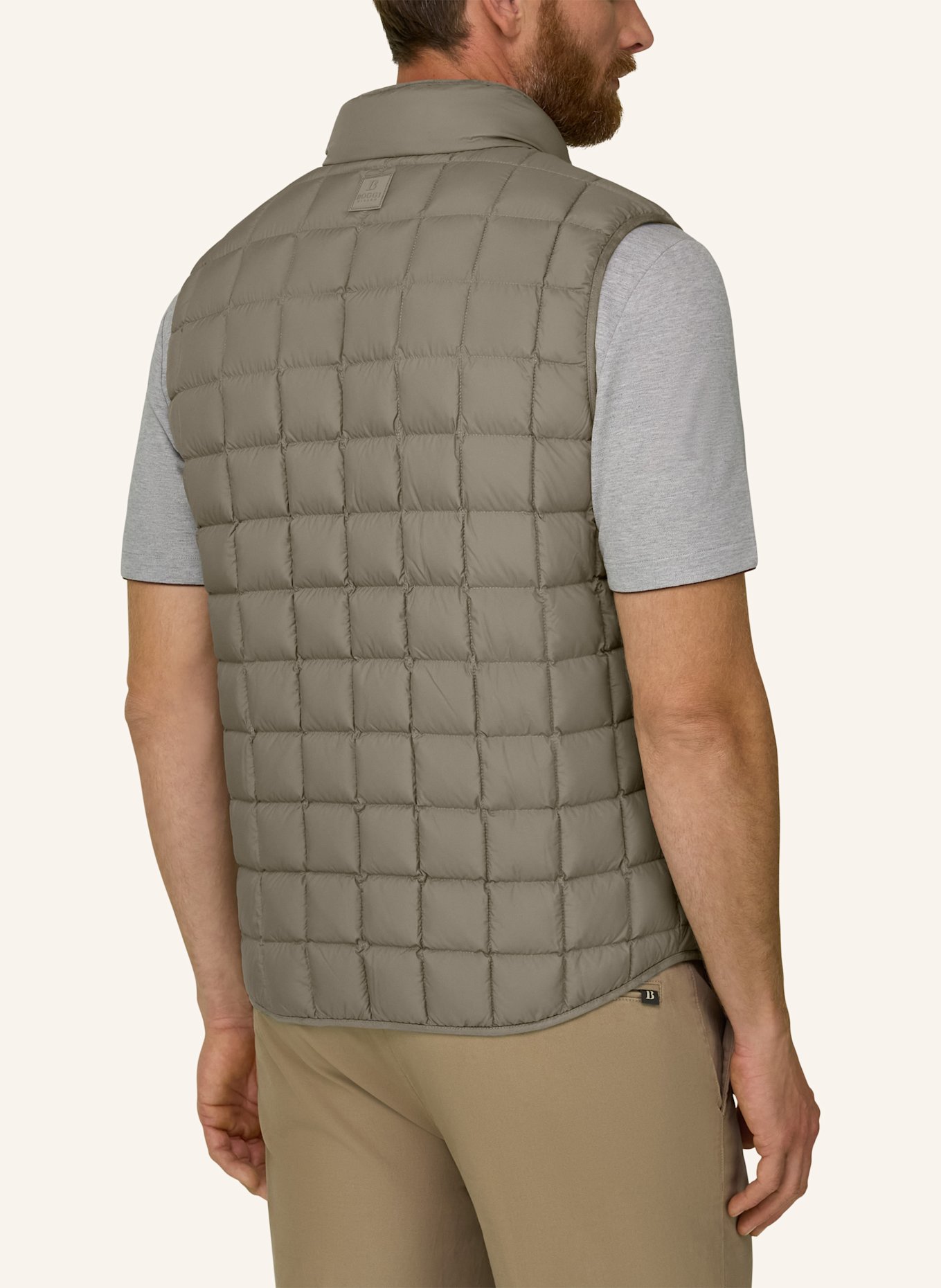 BOGGI MILANO Daunenweste aus Cashmere: GRAU