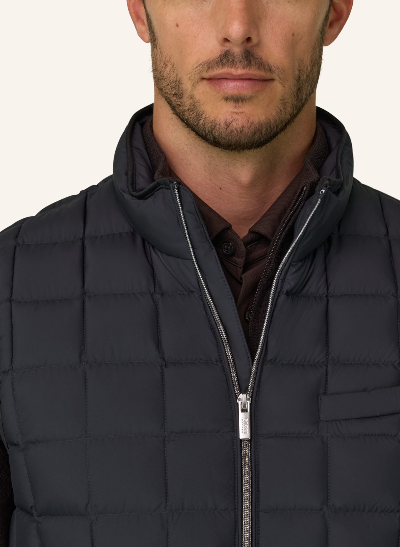BOGGI MILANO Daunenweste aus Cashmere: BLAU