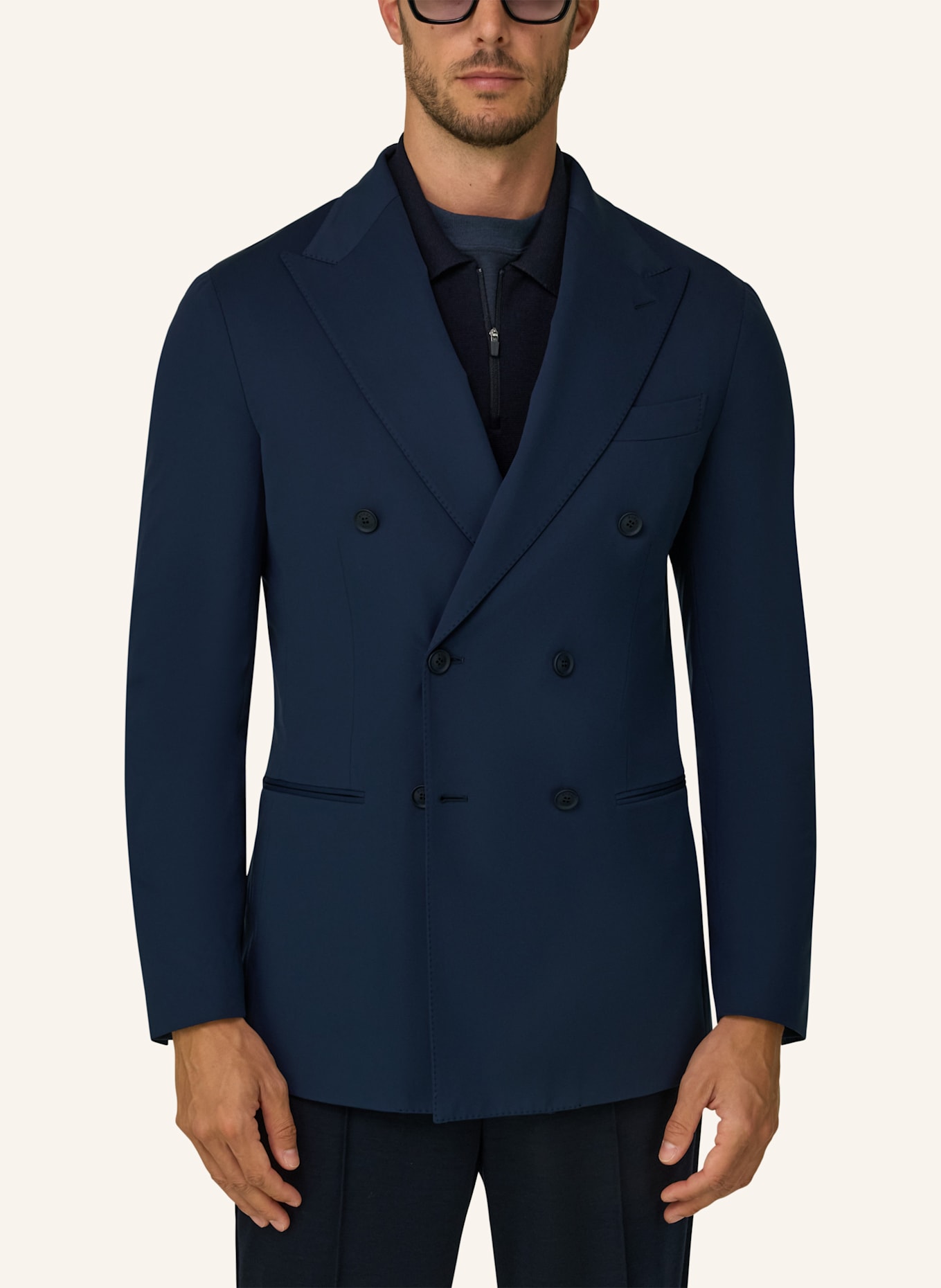 BOGGI MILANO Sweat-Sakko: DUNKELBLAU
