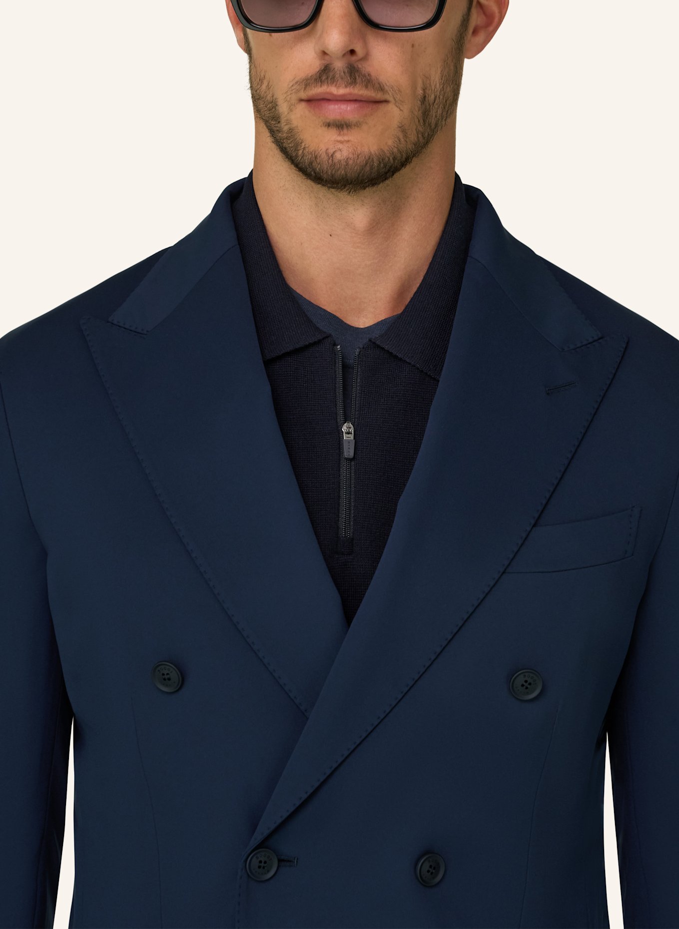 BOGGI MILANO Sweat-Sakko: DUNKELBLAU