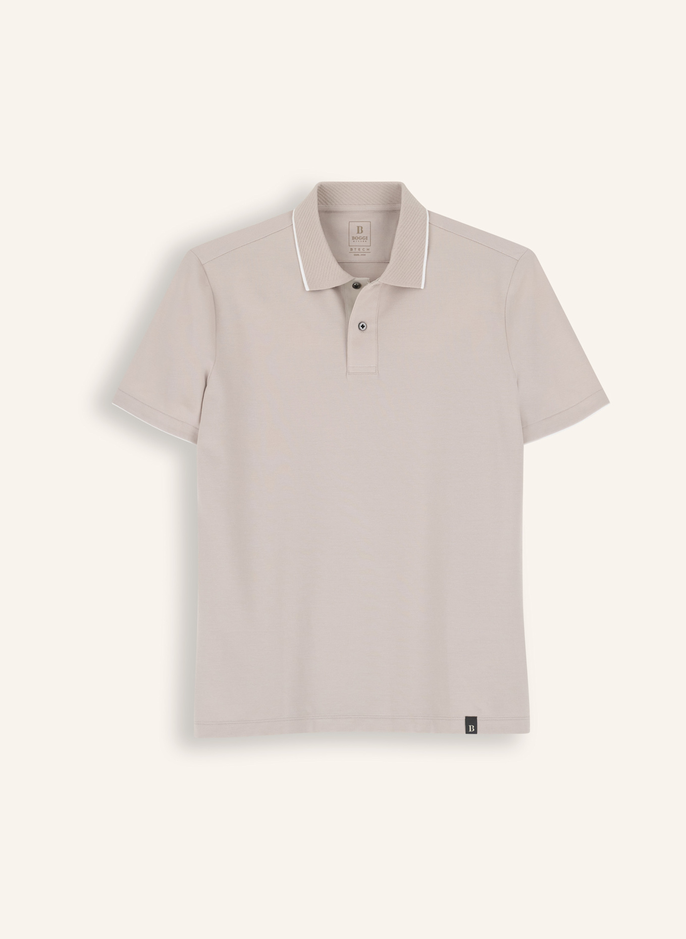 BOGGI MILANO Polo Shirt: BROWN