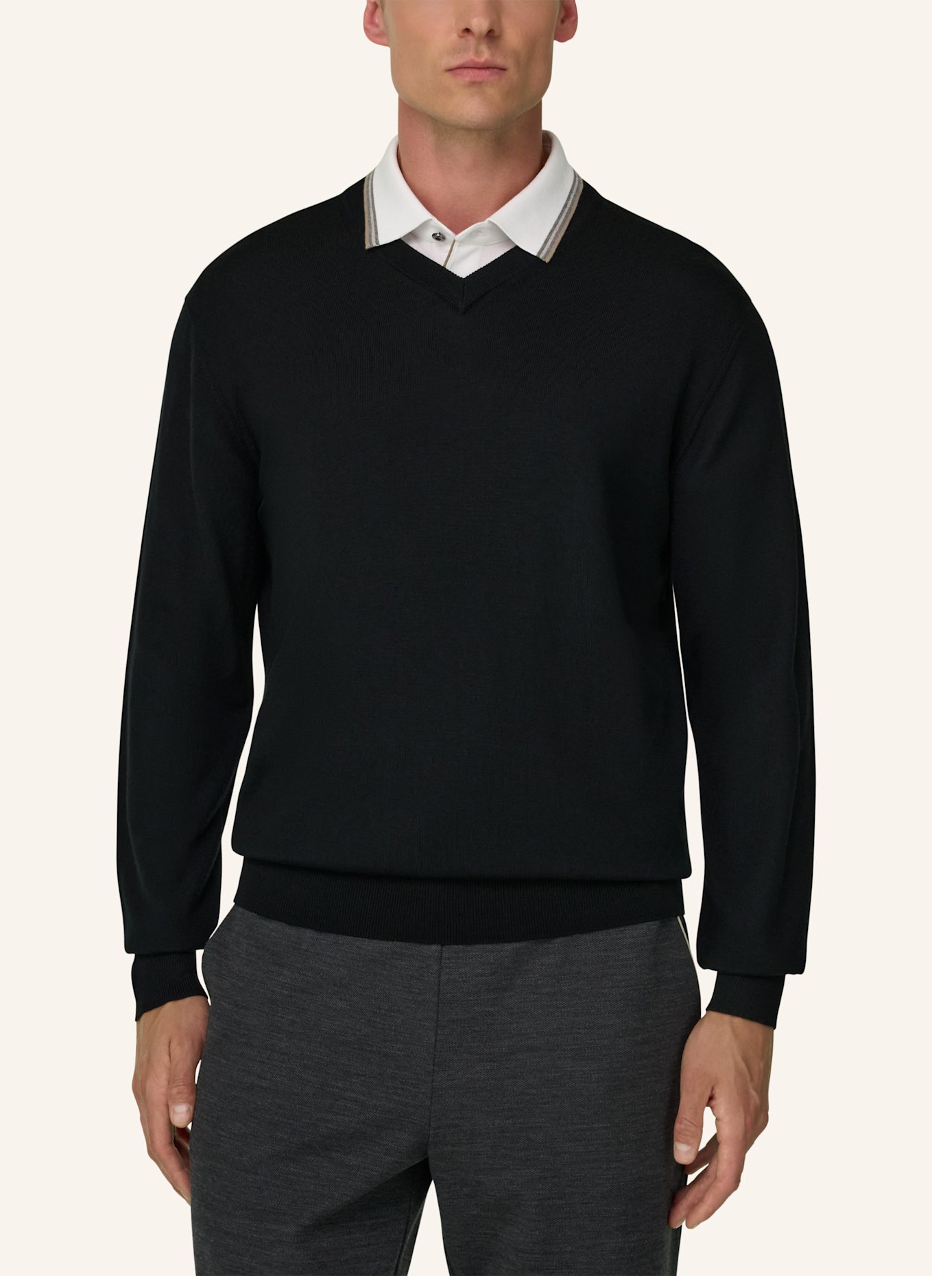 BOGGI MILANO Rollkragenpullover aus Cashmere: SCHWARZ