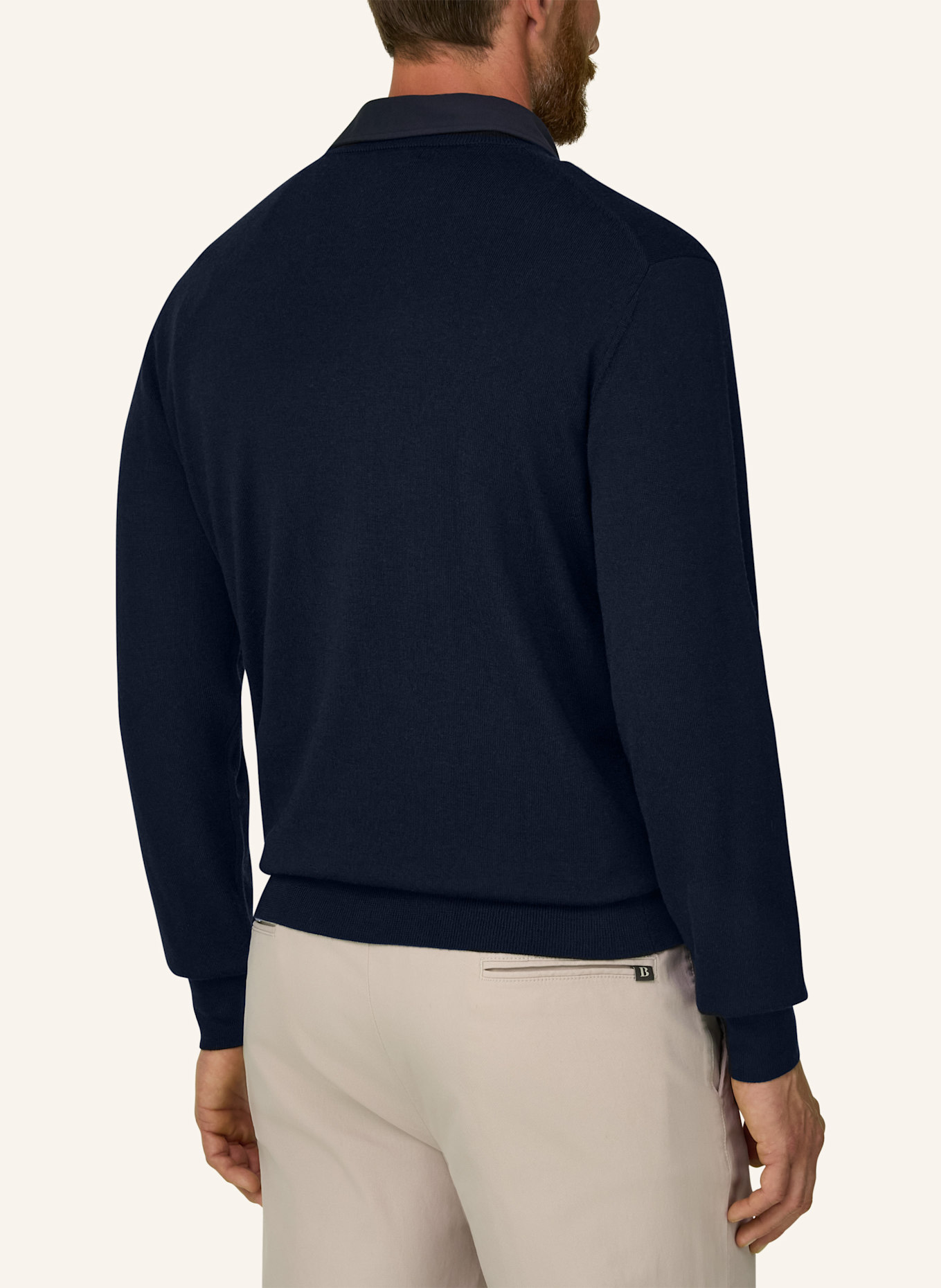 BOGGI MILANO Rollkragenpullover aus Cashmere: BLAU