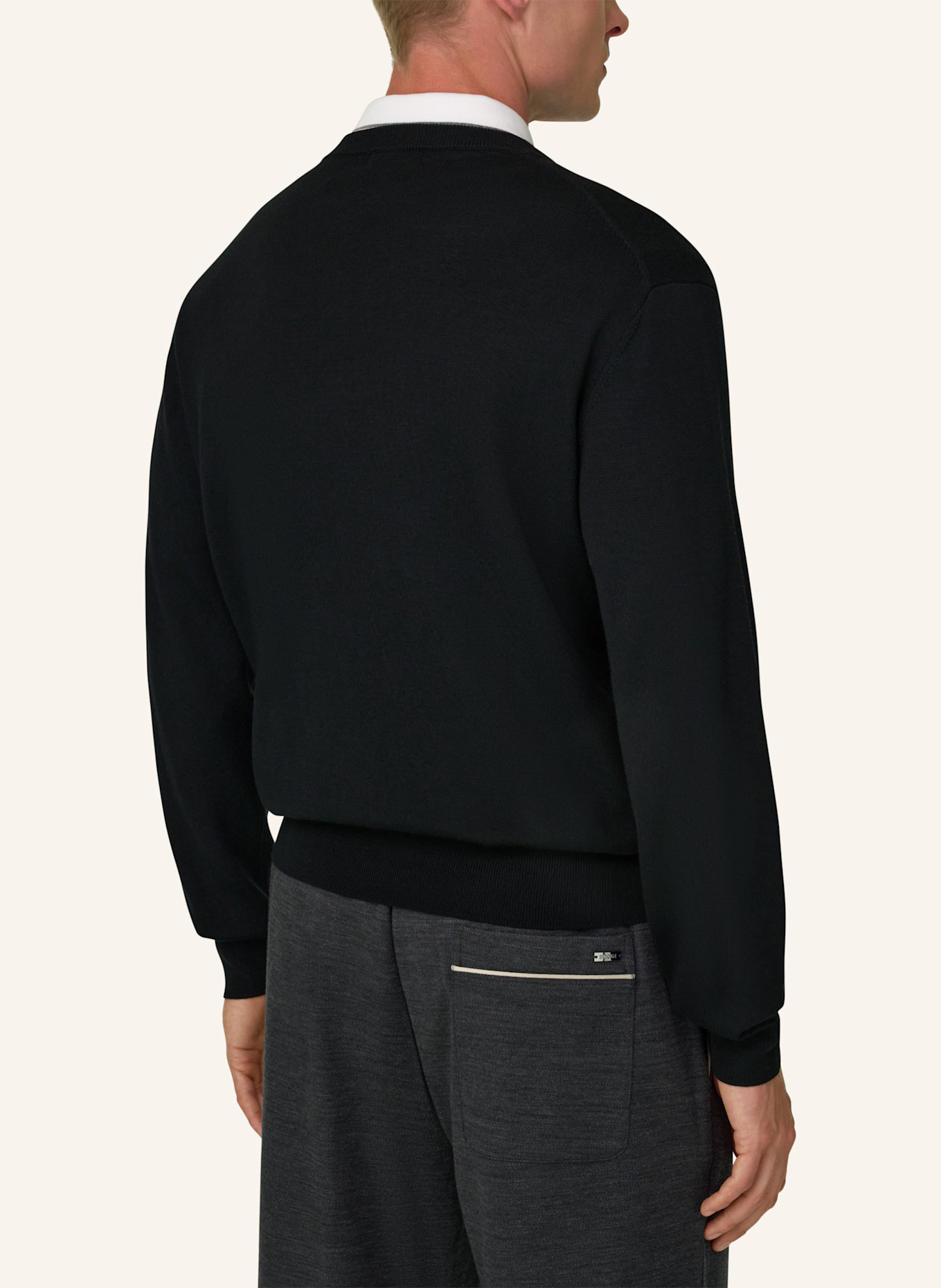 BOGGI MILANO Rollkragenpullover aus Cashmere: SCHWARZ