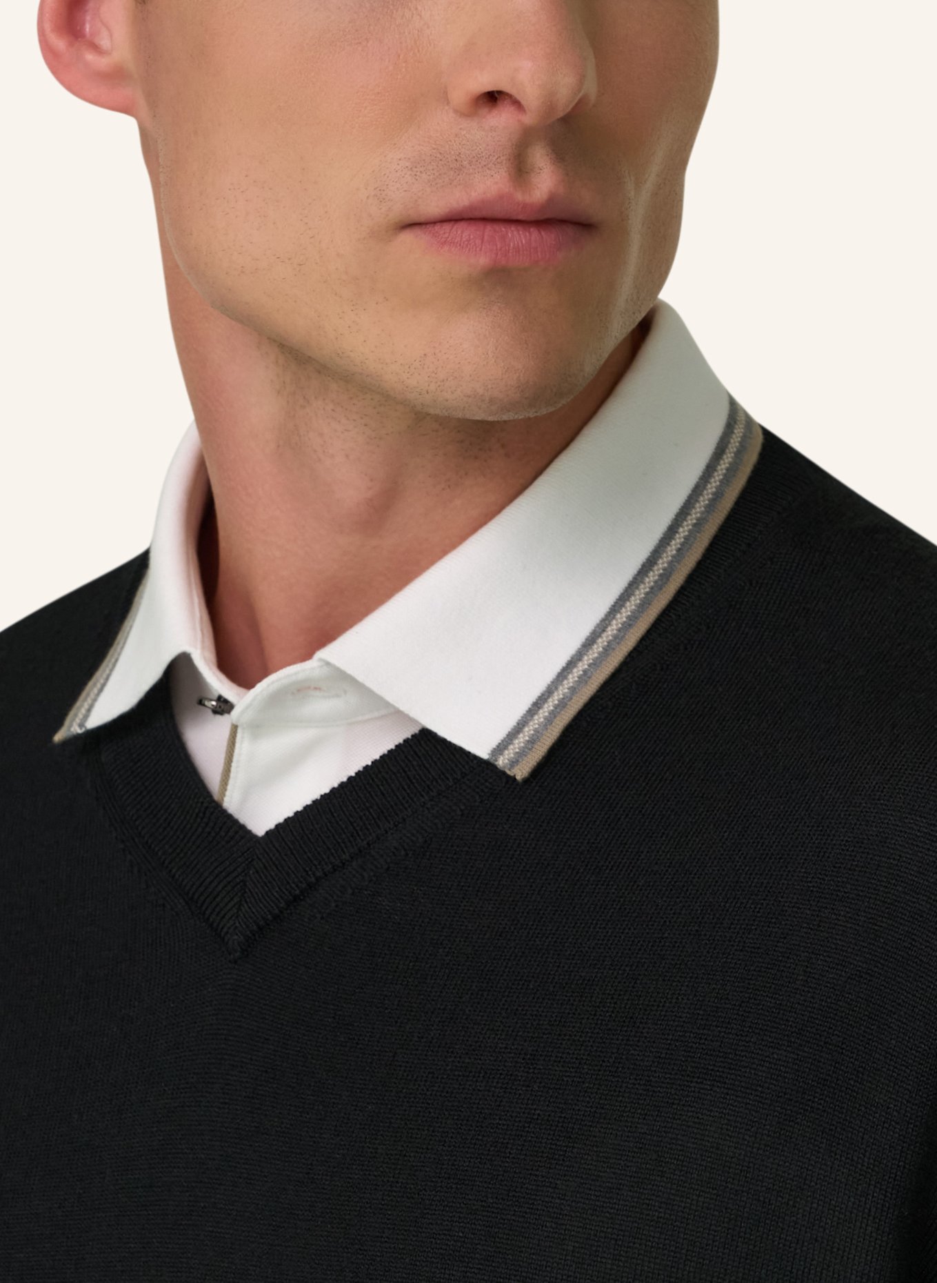 BOGGI MILANO Rollkragenpullover aus Cashmere: SCHWARZ