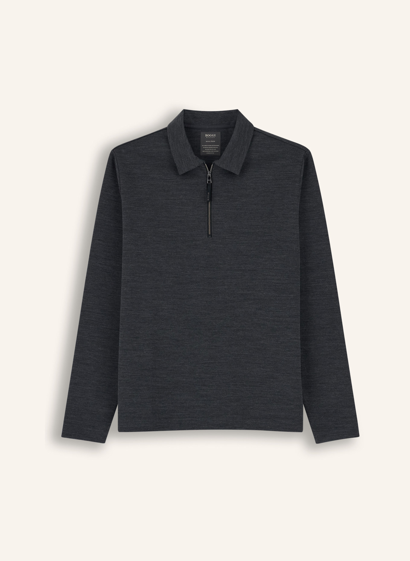 BOGGI MILANO Sweatjacke: DUNKELGRAU
