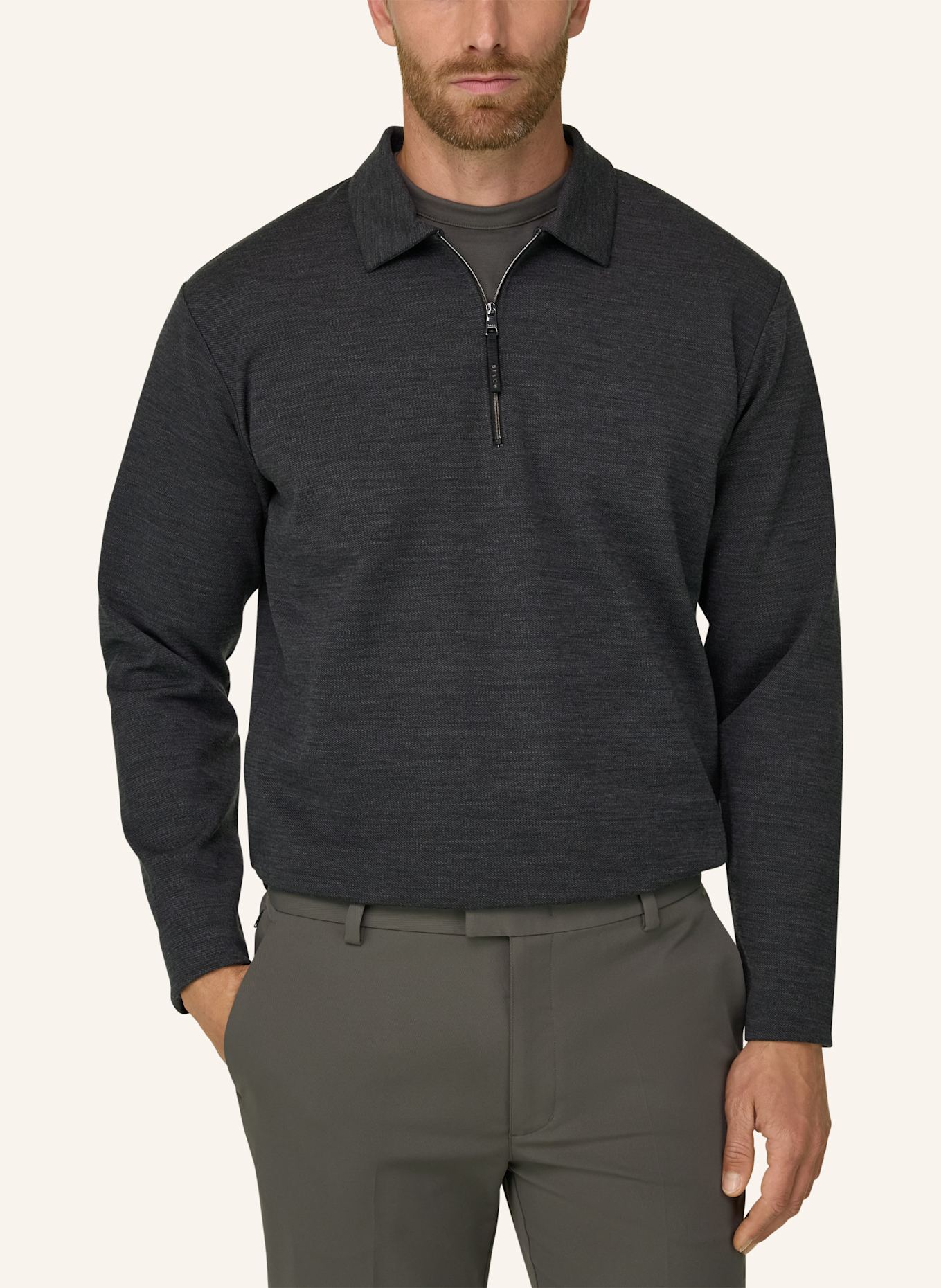 BOGGI MILANO Sweatjacke: DUNKELGRAU