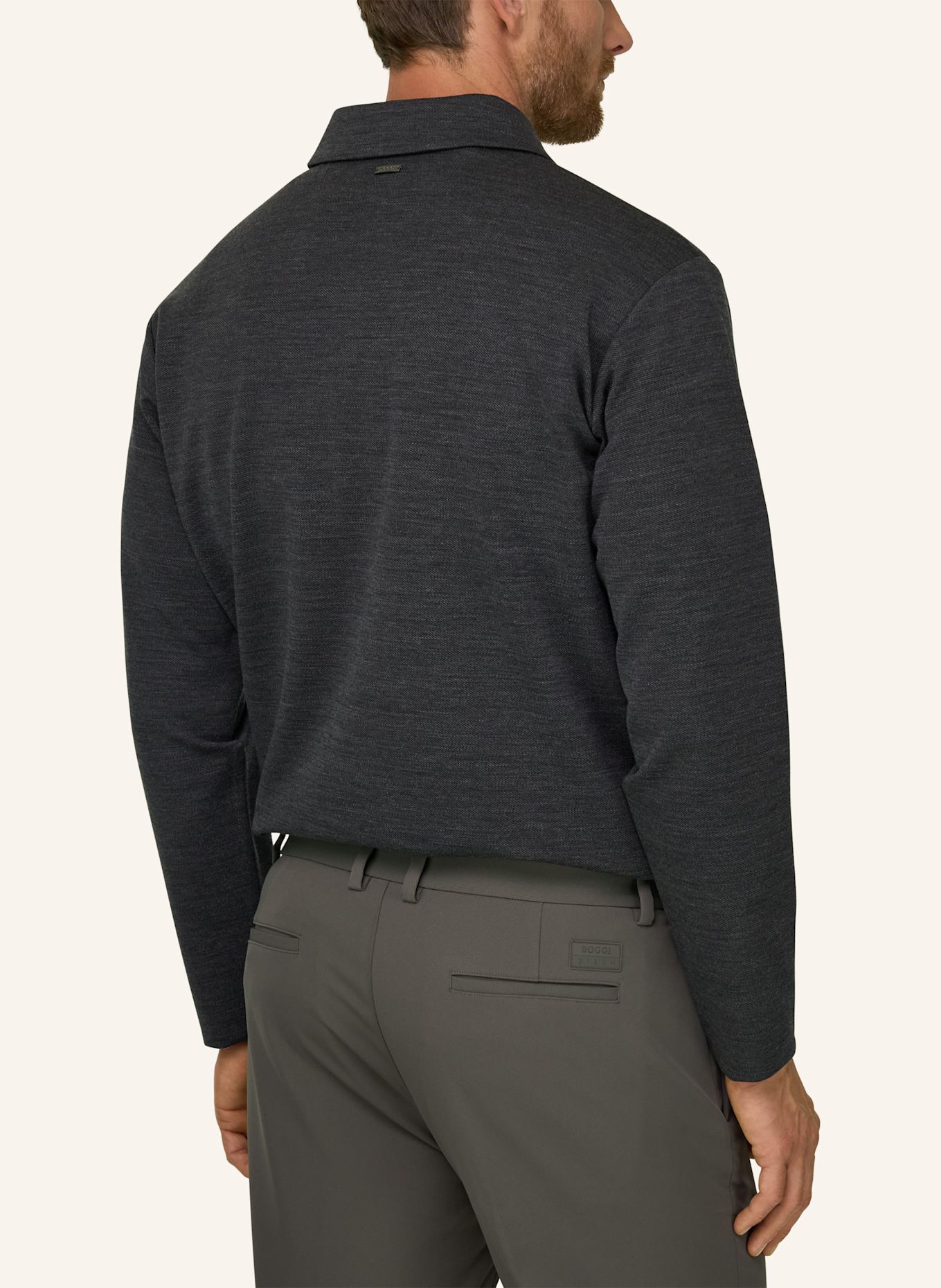 BOGGI MILANO Sweatjacke: DUNKELGRAU