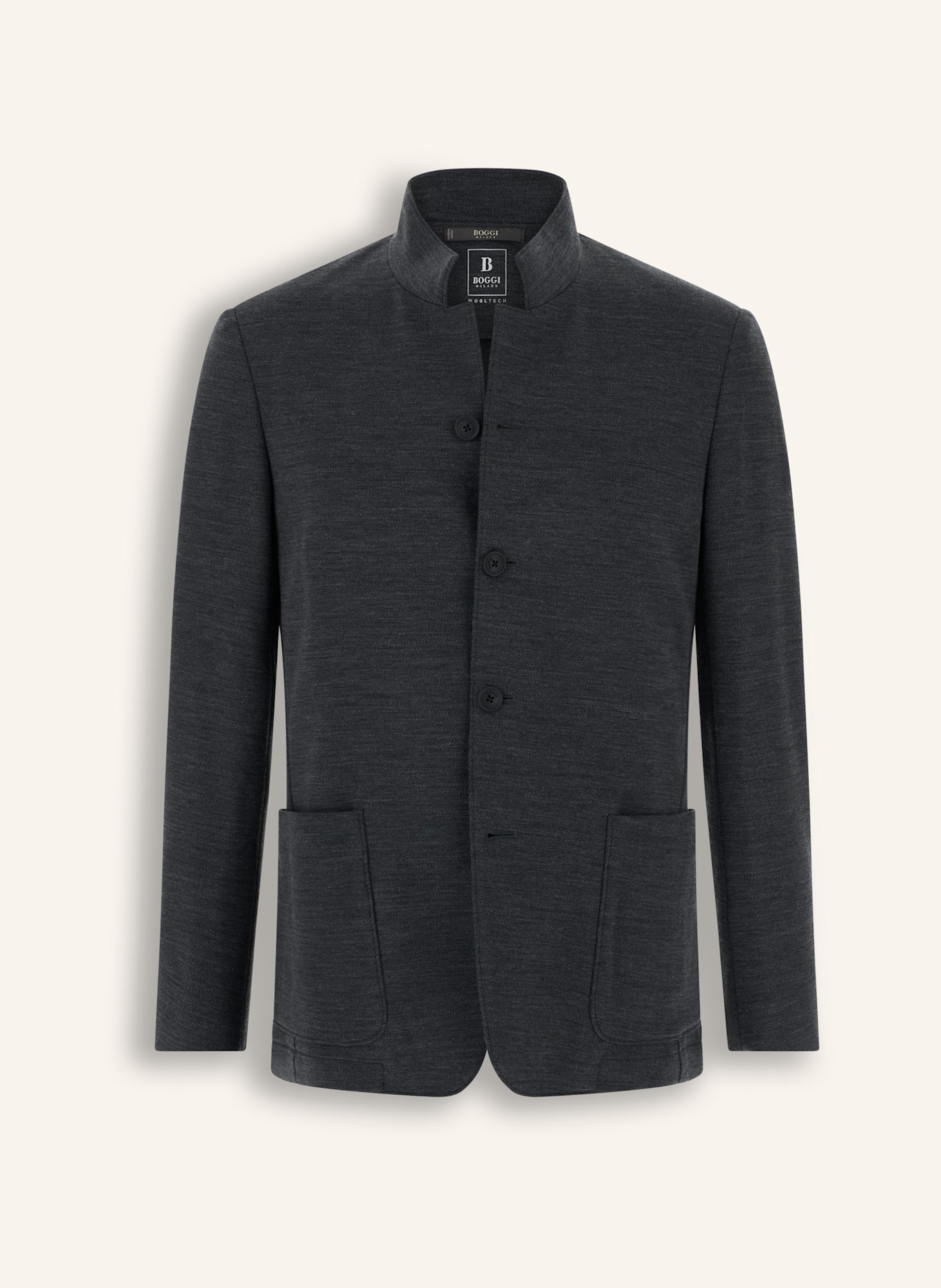 BOGGI MILANO Sweatshirt Jacket: DARK GRAY