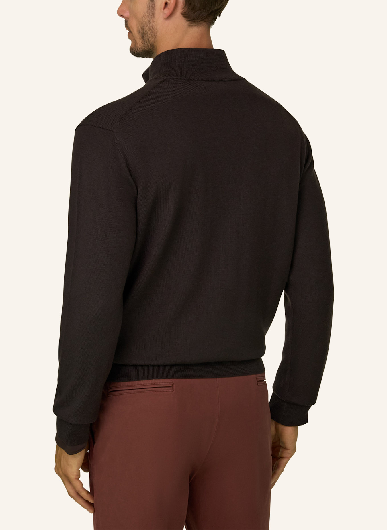 BOGGI MILANO Rollkragenpullover aus Cashmere: DUNKELBRAUN