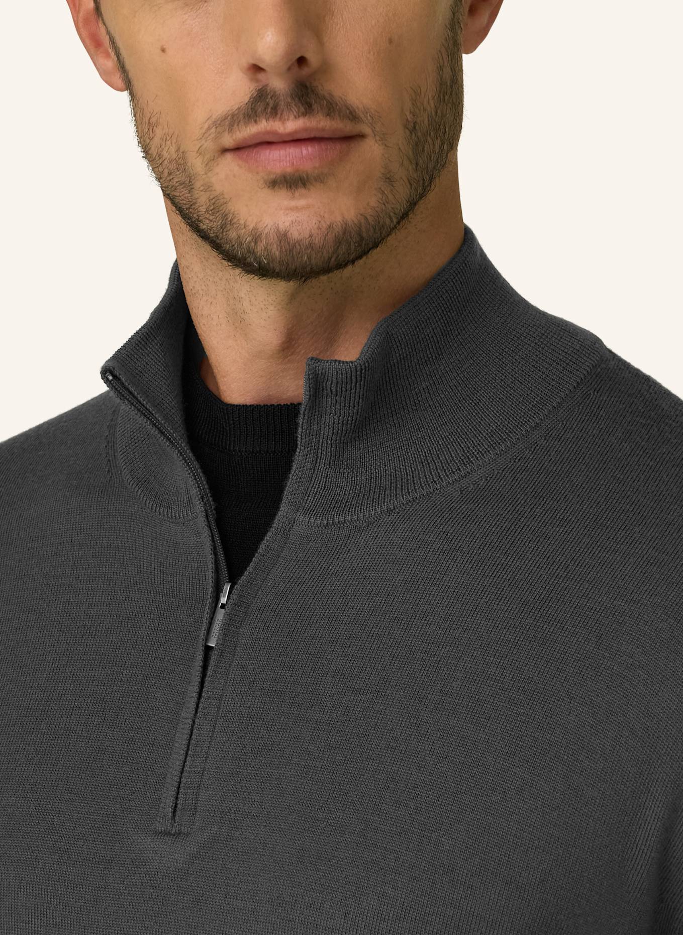 BOGGI MILANO Rollkragenpullover aus Cashmere: GRÜN