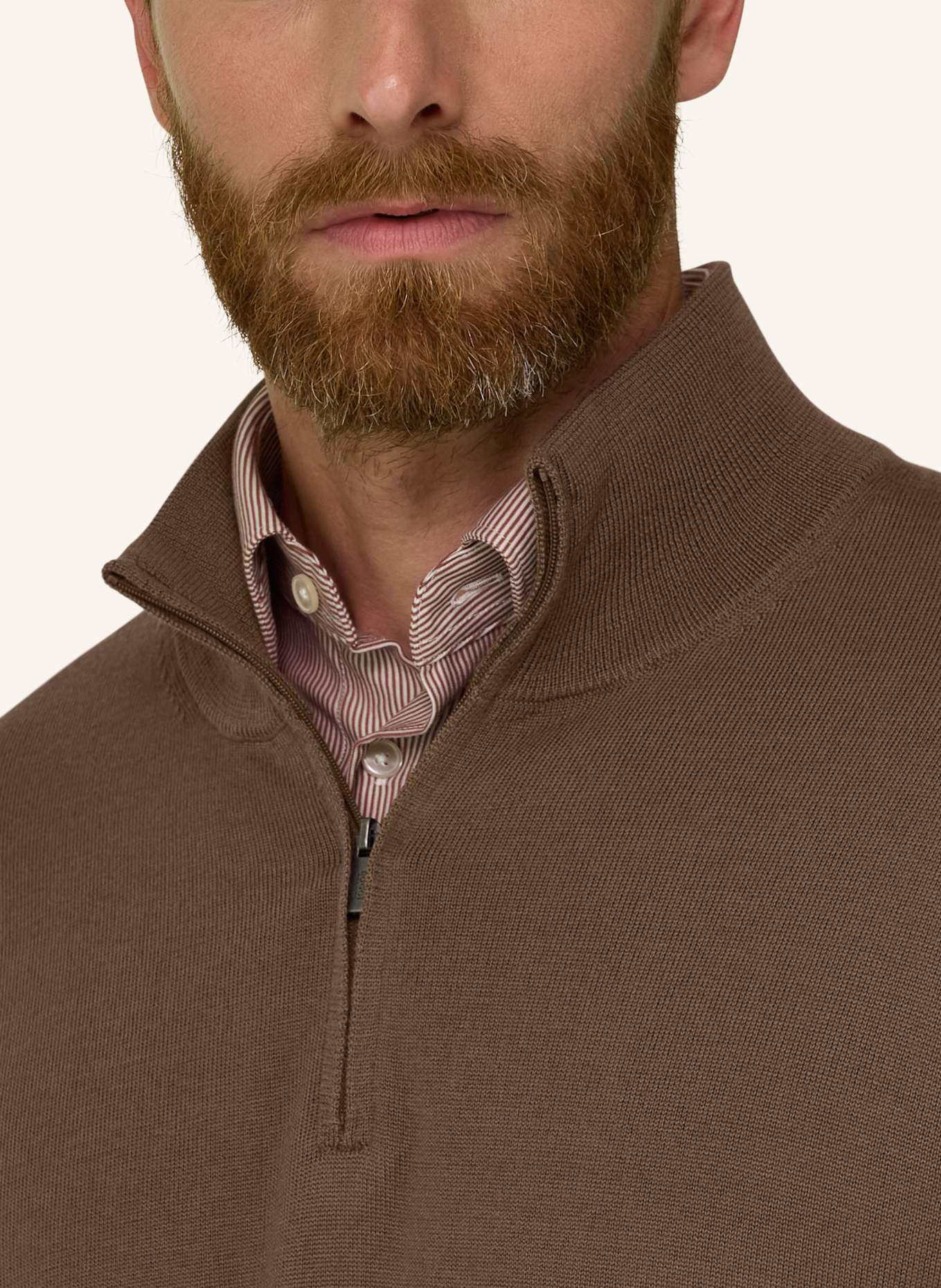 BOGGI MILANO Rollkragenpullover aus Cashmere: BRAUN