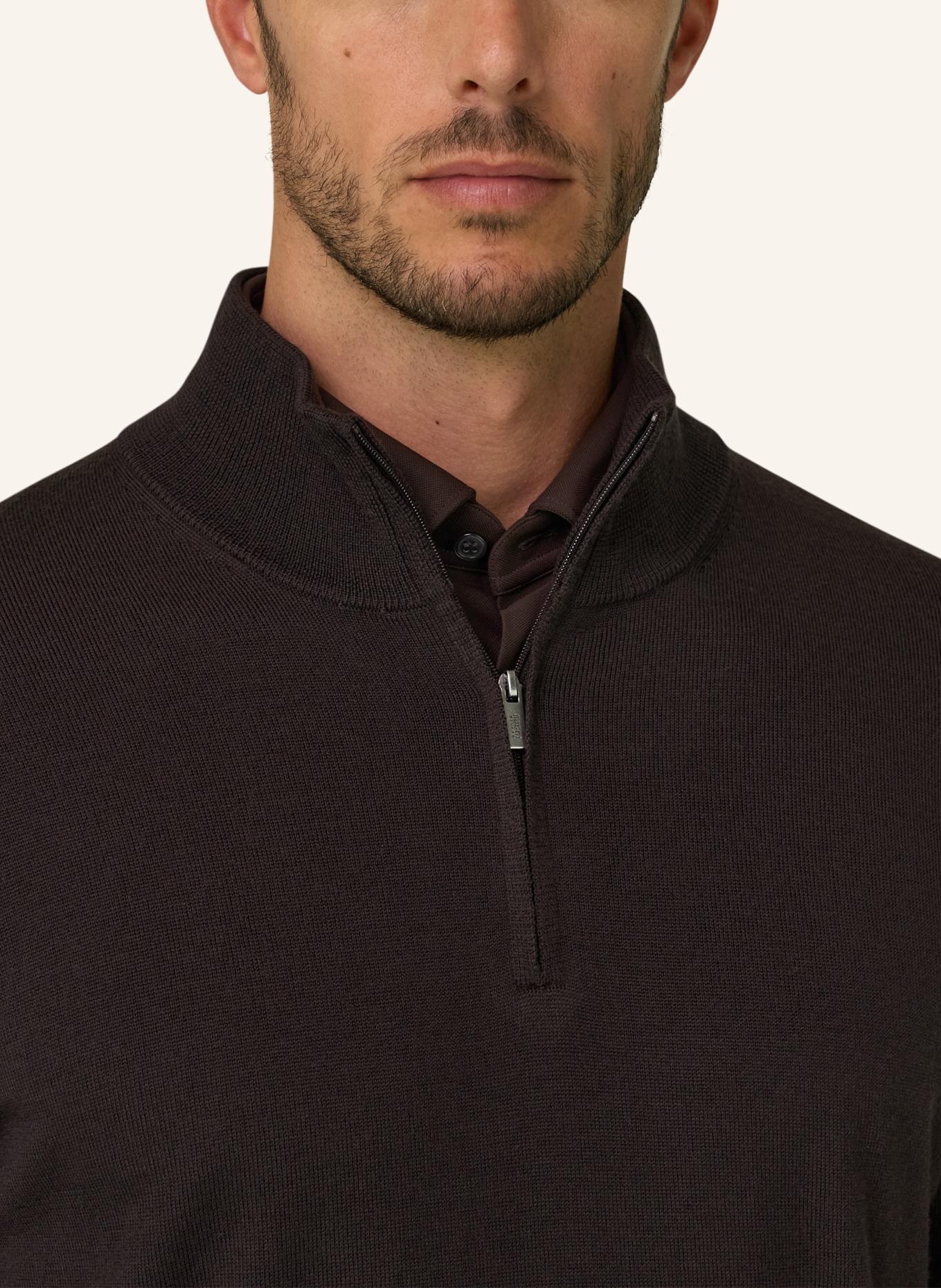 BOGGI MILANO Rollkragenpullover aus Cashmere: DUNKELBRAUN