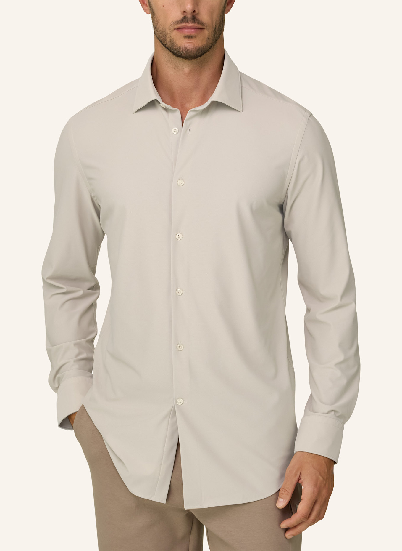 BOGGI MILANO Overshirt: BEIGE