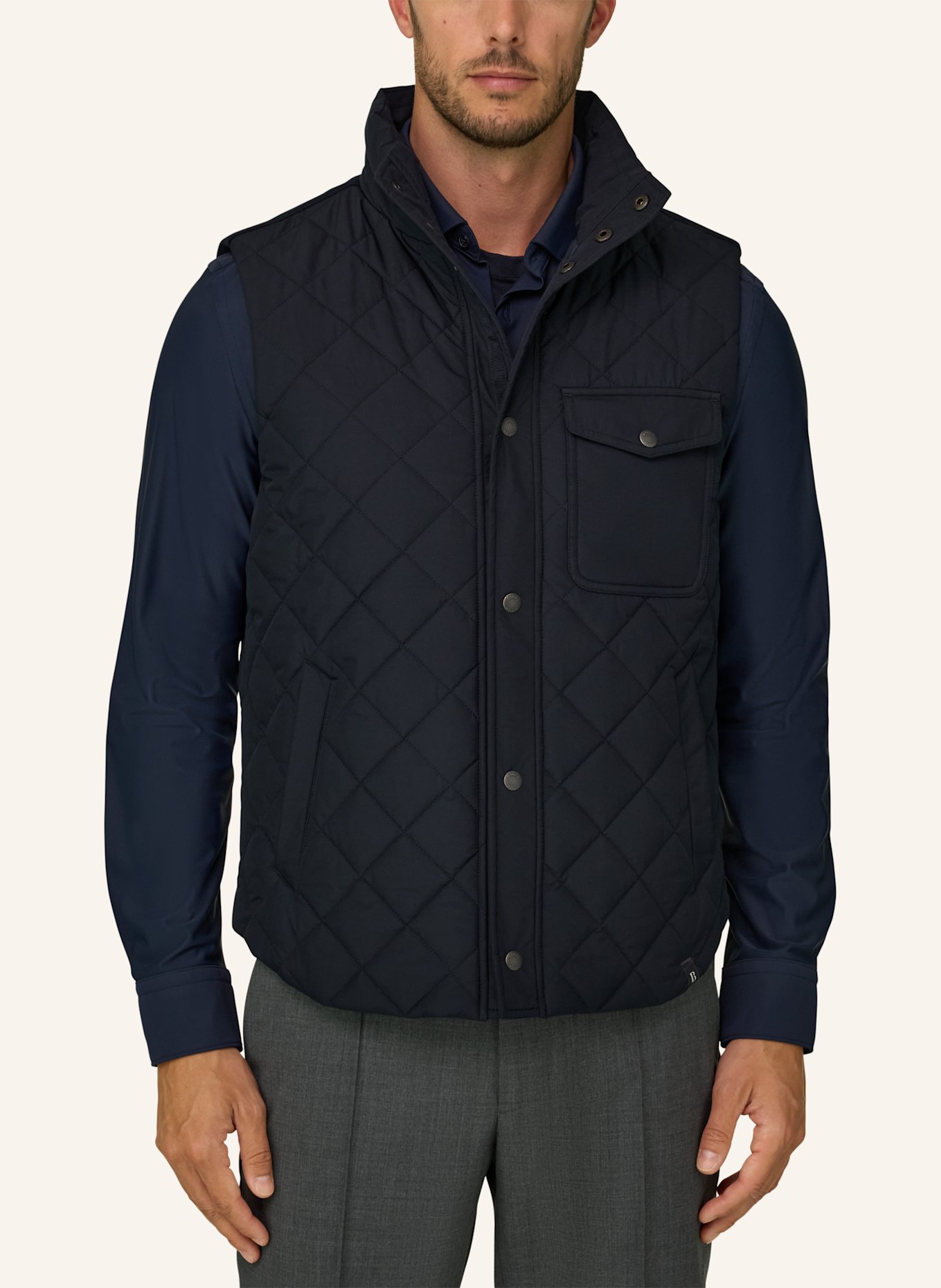 BOGGI MILANO Daunenweste aus Cashmere: BLAU