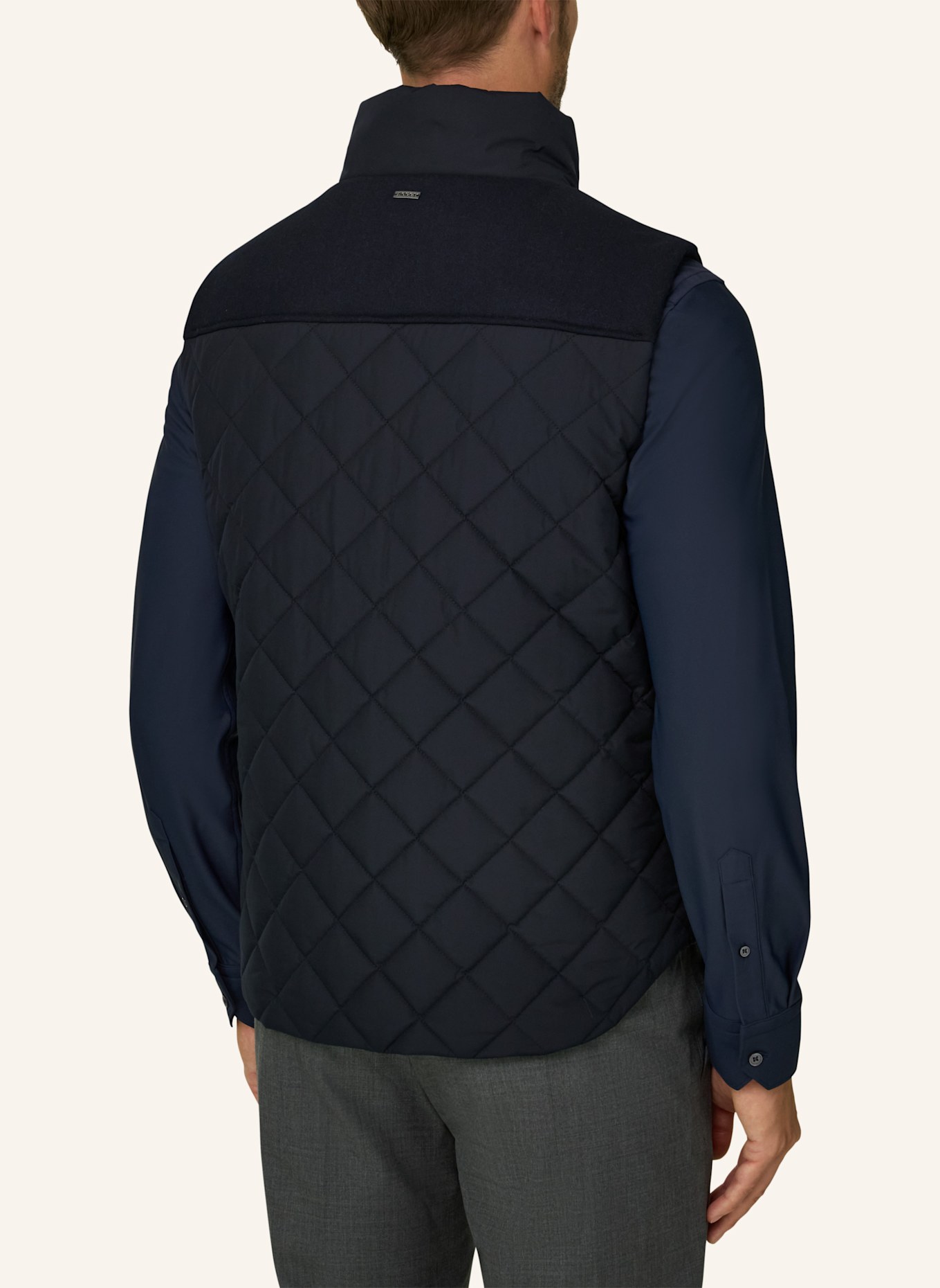 BOGGI MILANO Daunenweste aus Cashmere: BLAU