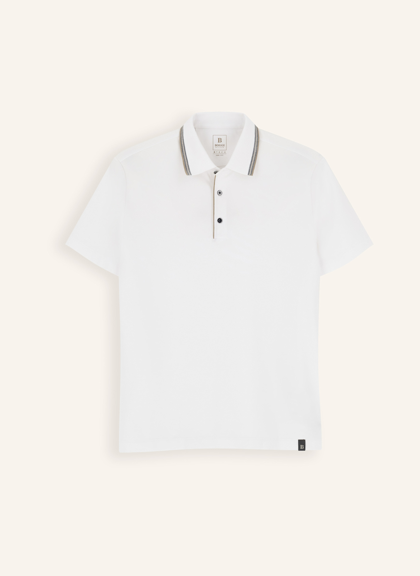 BOGGI MILANO Polo Shirt: WHITE