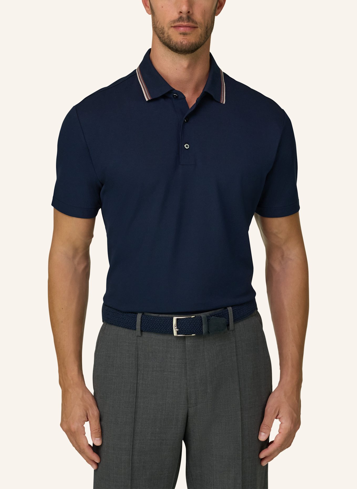 BOGGI MILANO Polo Shirt: BLUE