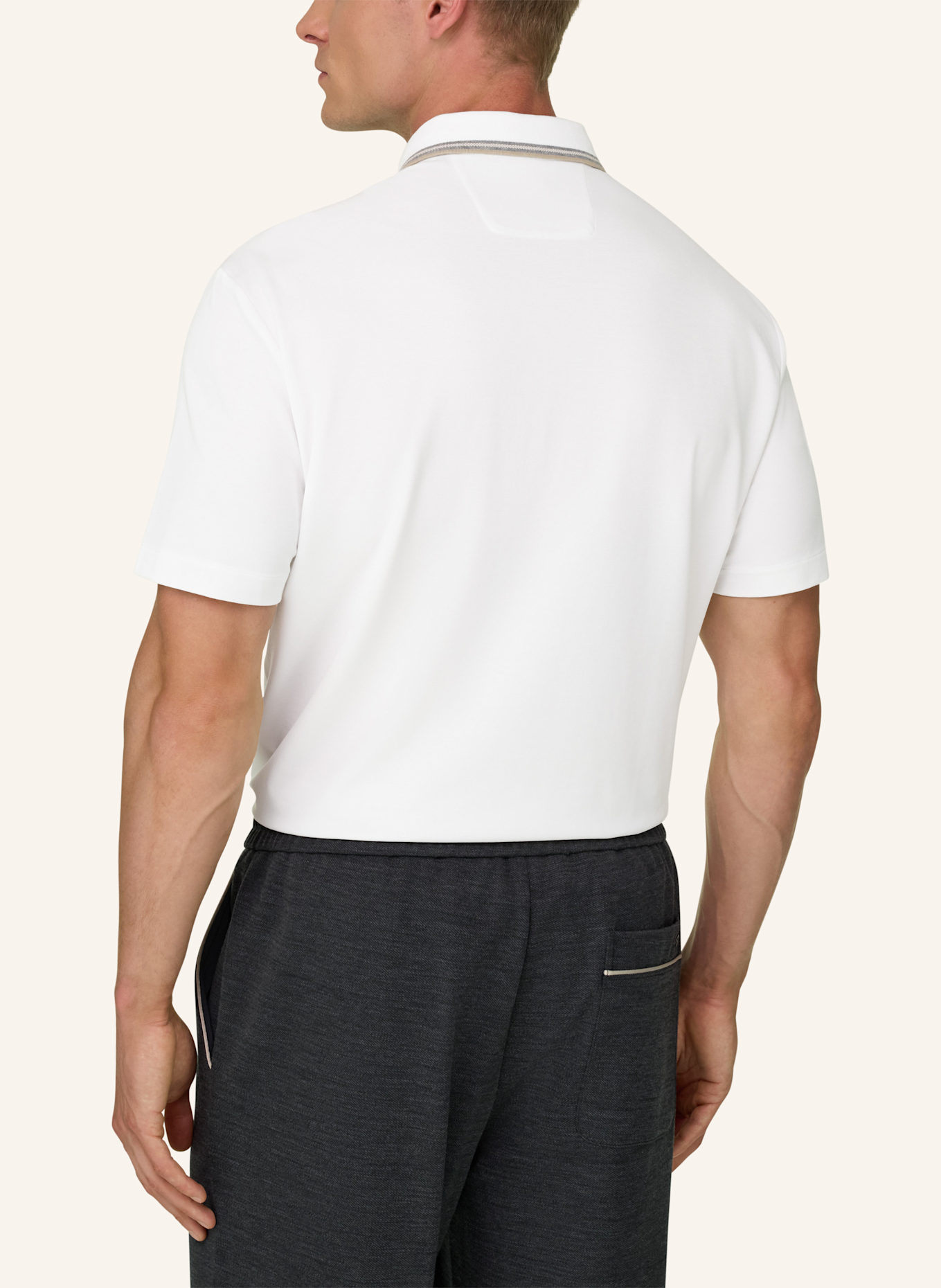 BOGGI MILANO Polo Shirt: WHITE