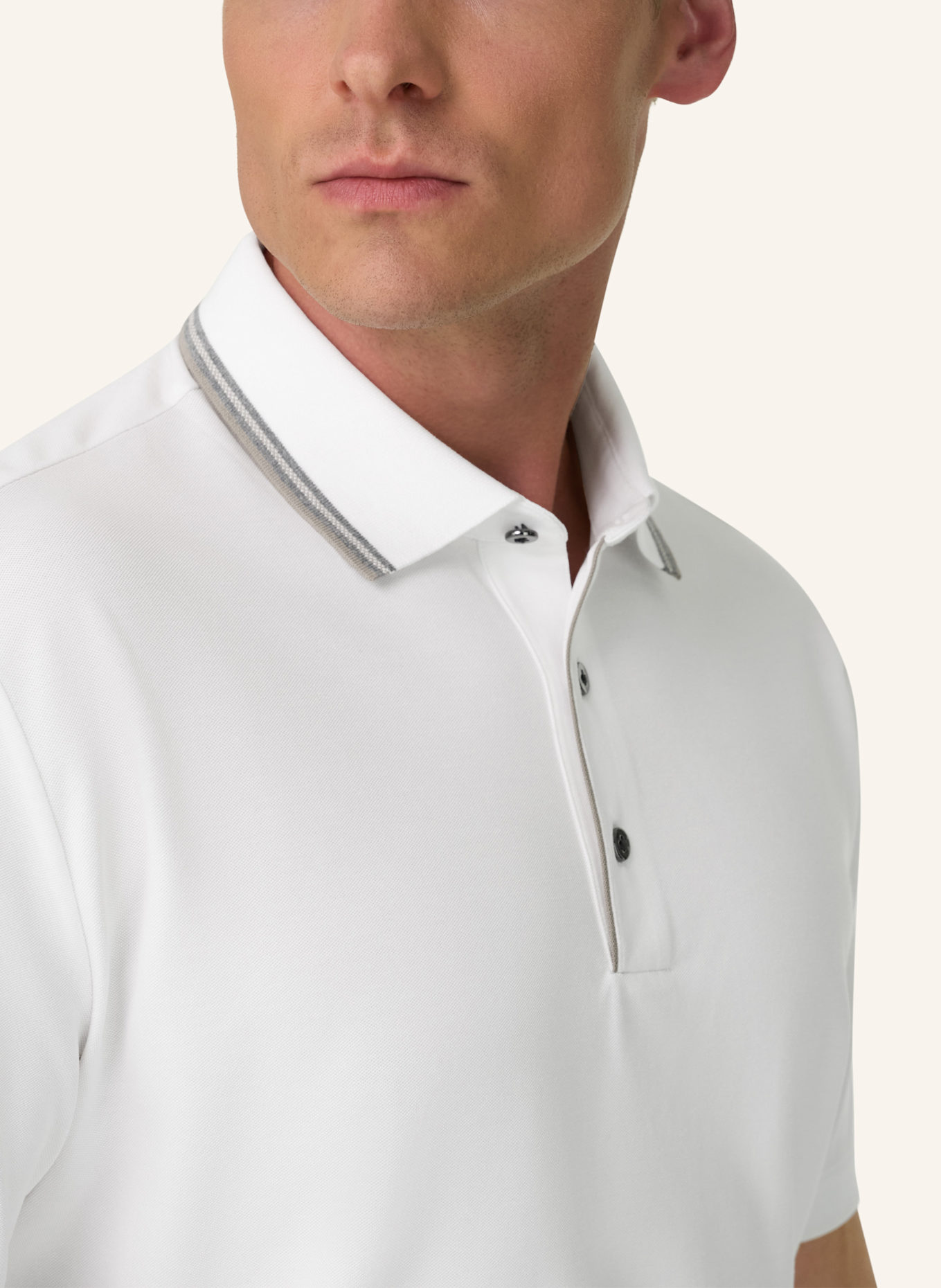 BOGGI MILANO Polo Shirt: WHITE