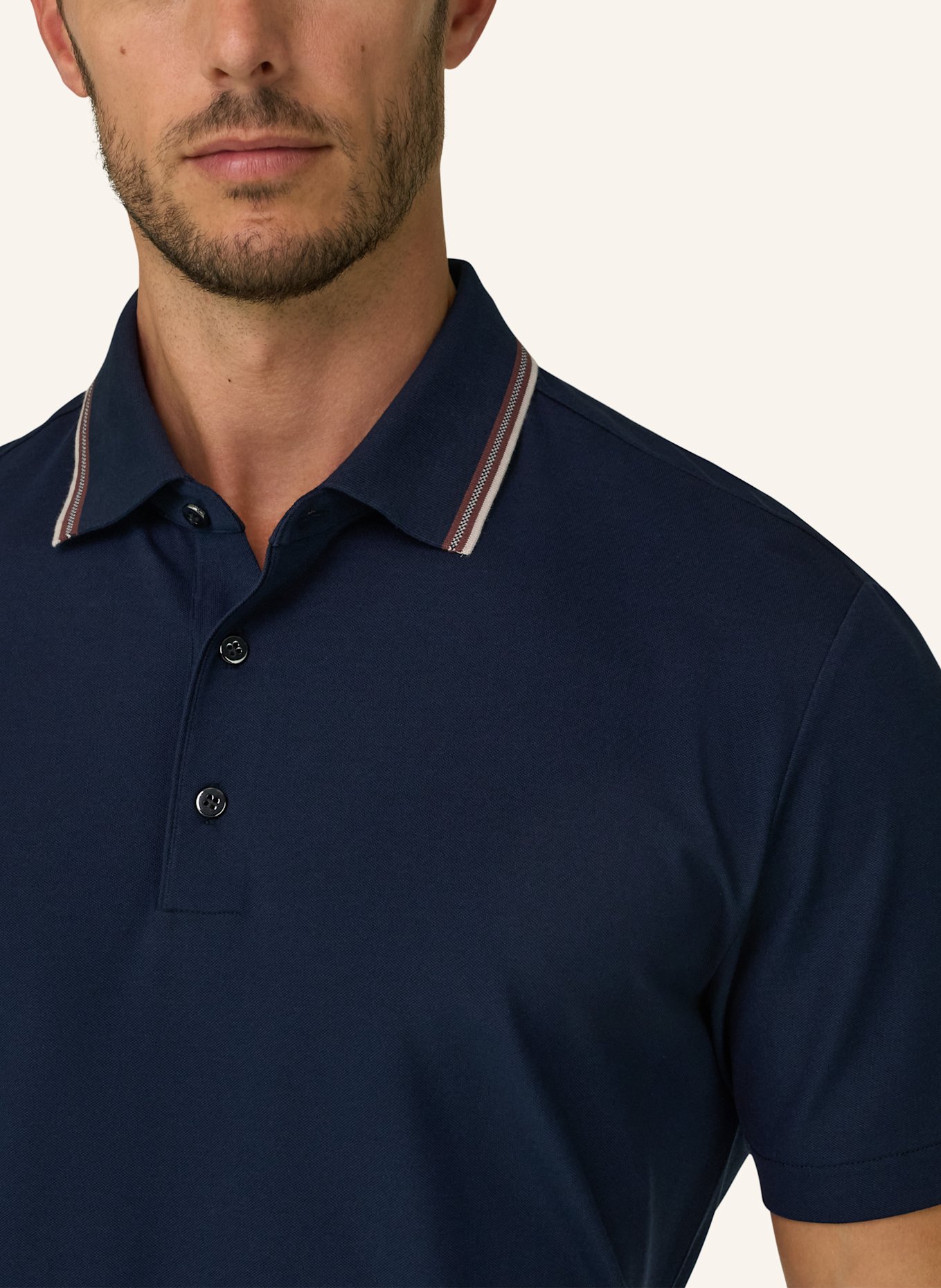 BOGGI MILANO Polo Shirt: BLUE