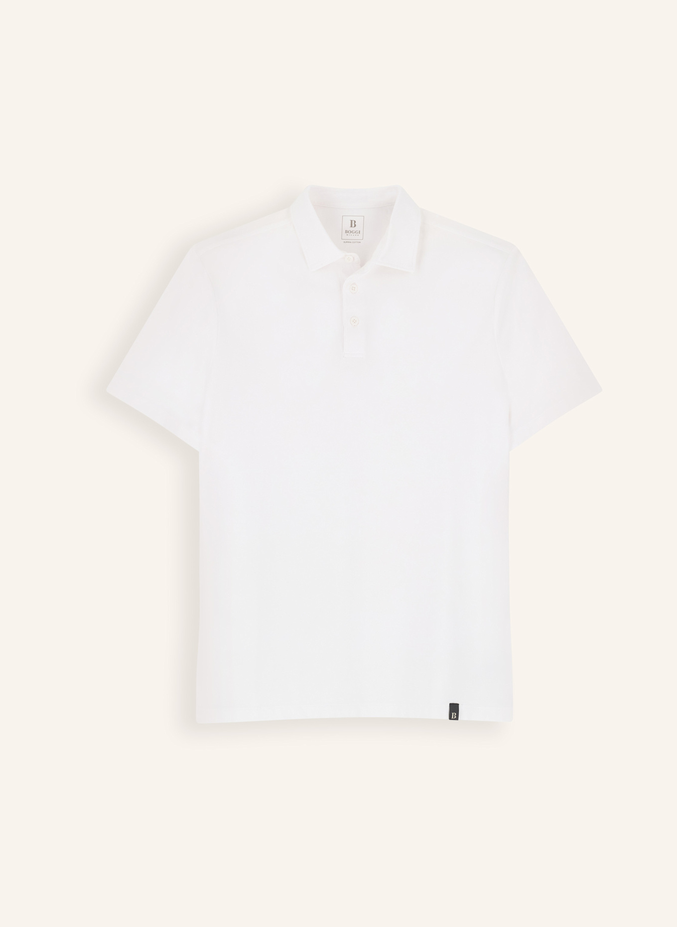 BOGGI MILANO Polo Shirt: WHITE