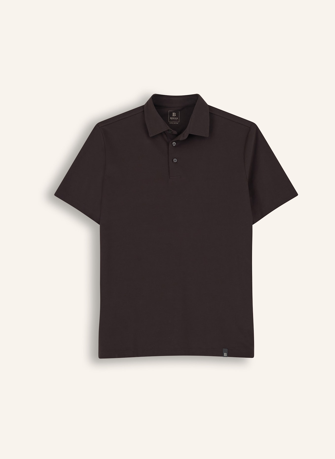 BOGGI MILANO Polo Shirt: BROWN