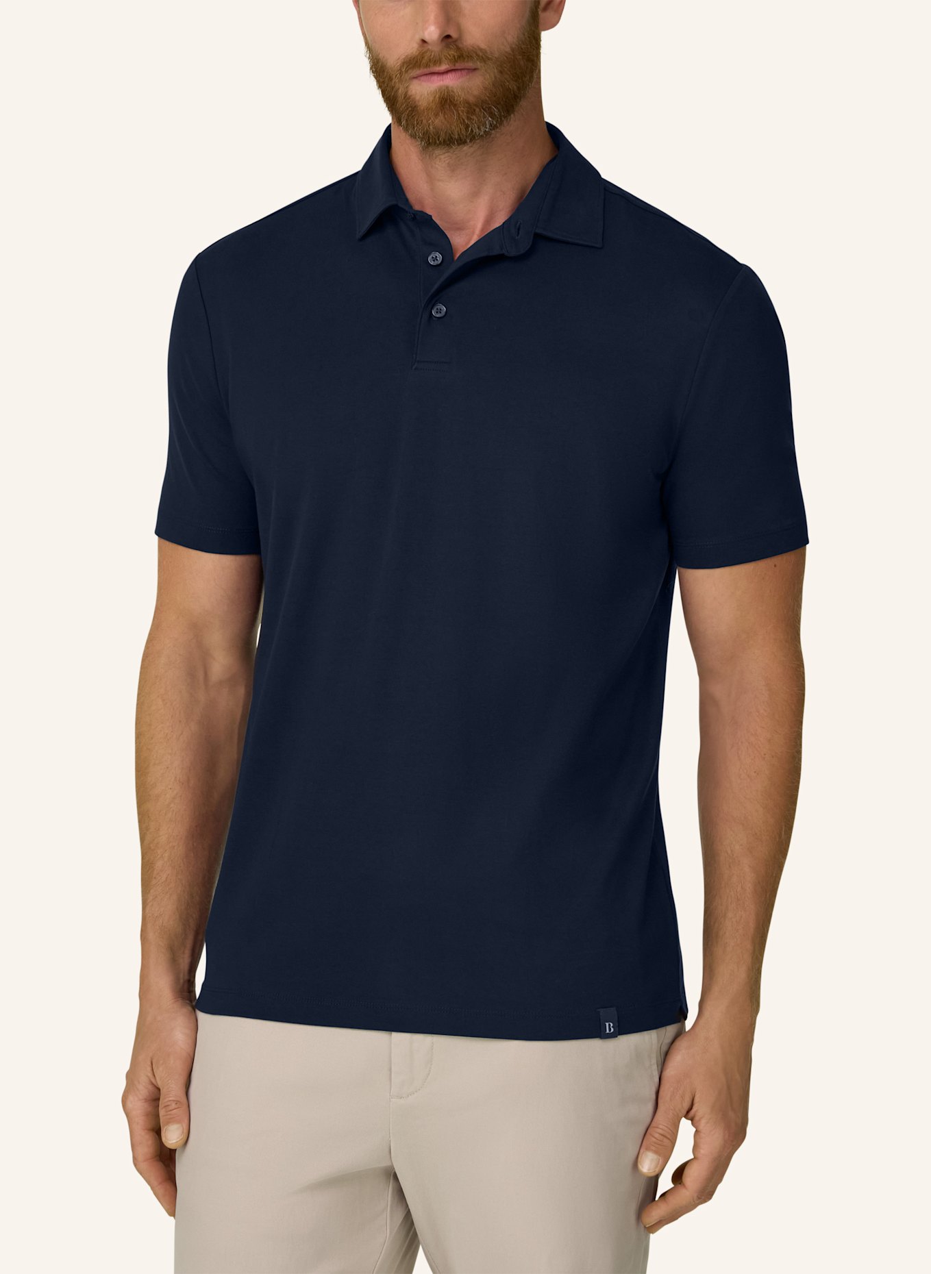 BOGGI MILANO Polo Shirt: BLUE
