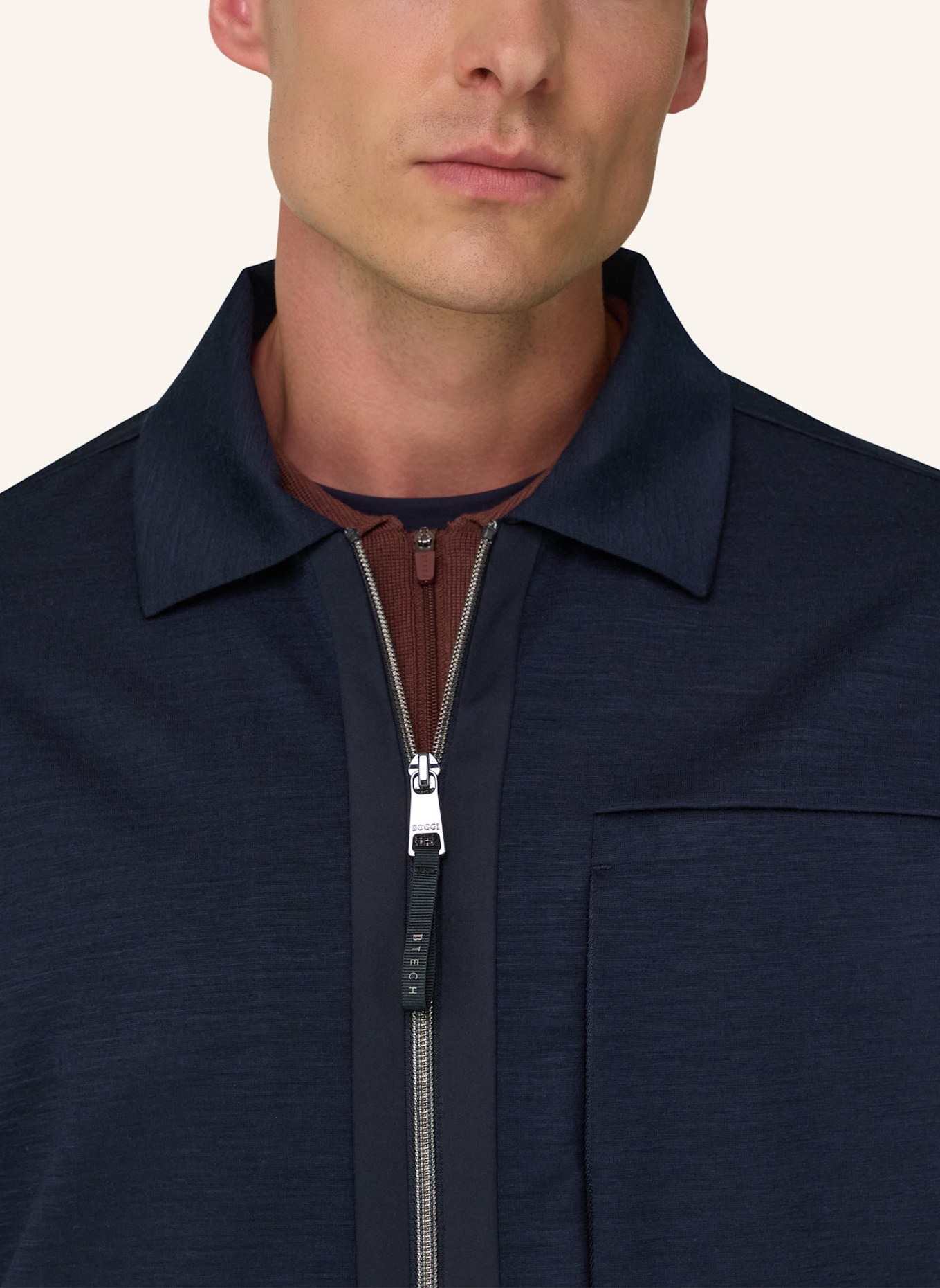 BOGGI MILANO Outer Jacket: DARK BLUE