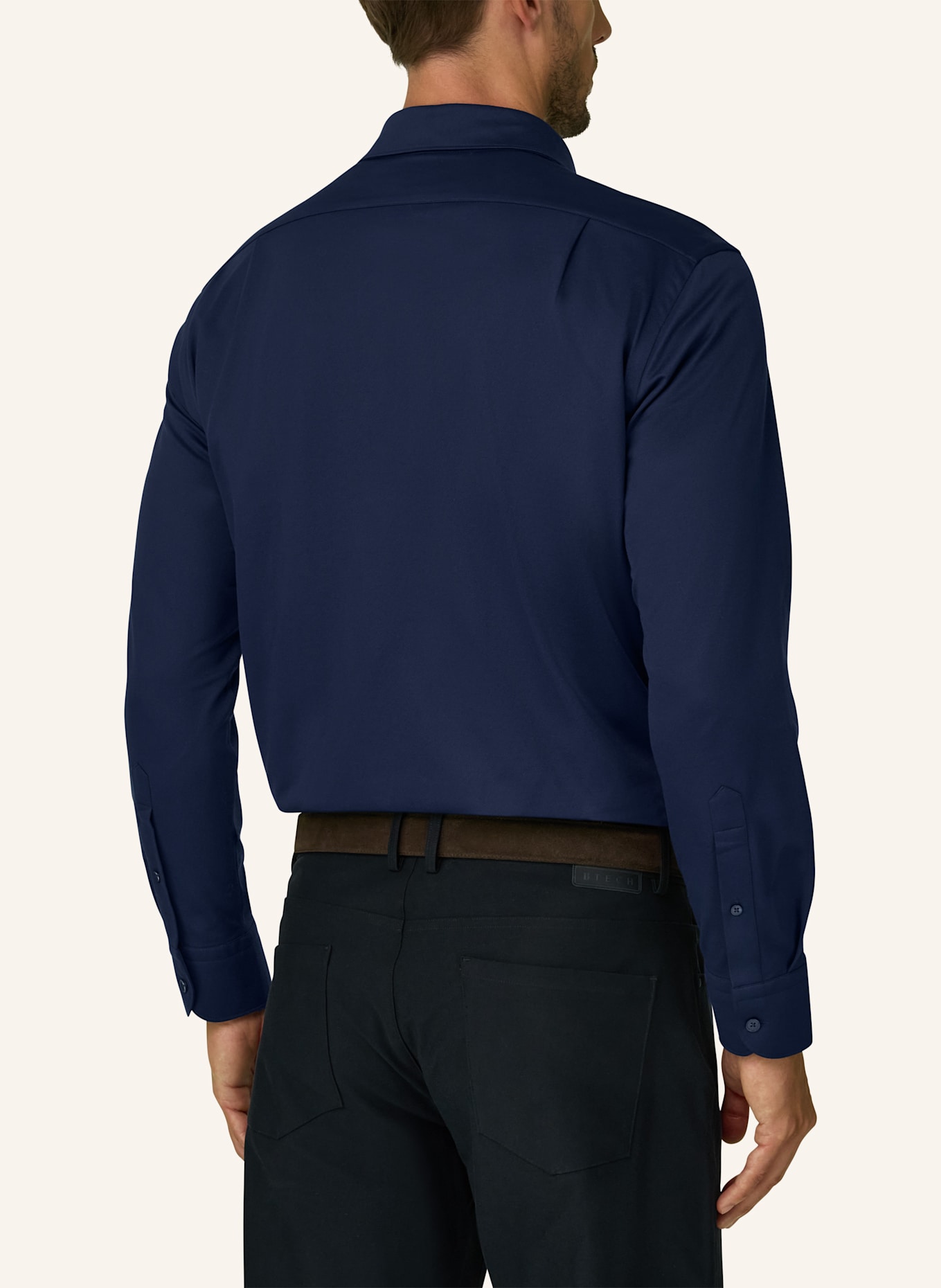 BOGGI MILANO Regular-Fit Jersey Shirt: BLUE