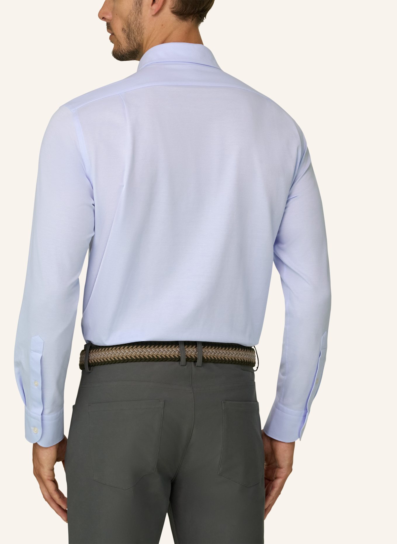 BOGGI MILANO Regular-Fit Jersey Shirt: LIGHT BLUE
