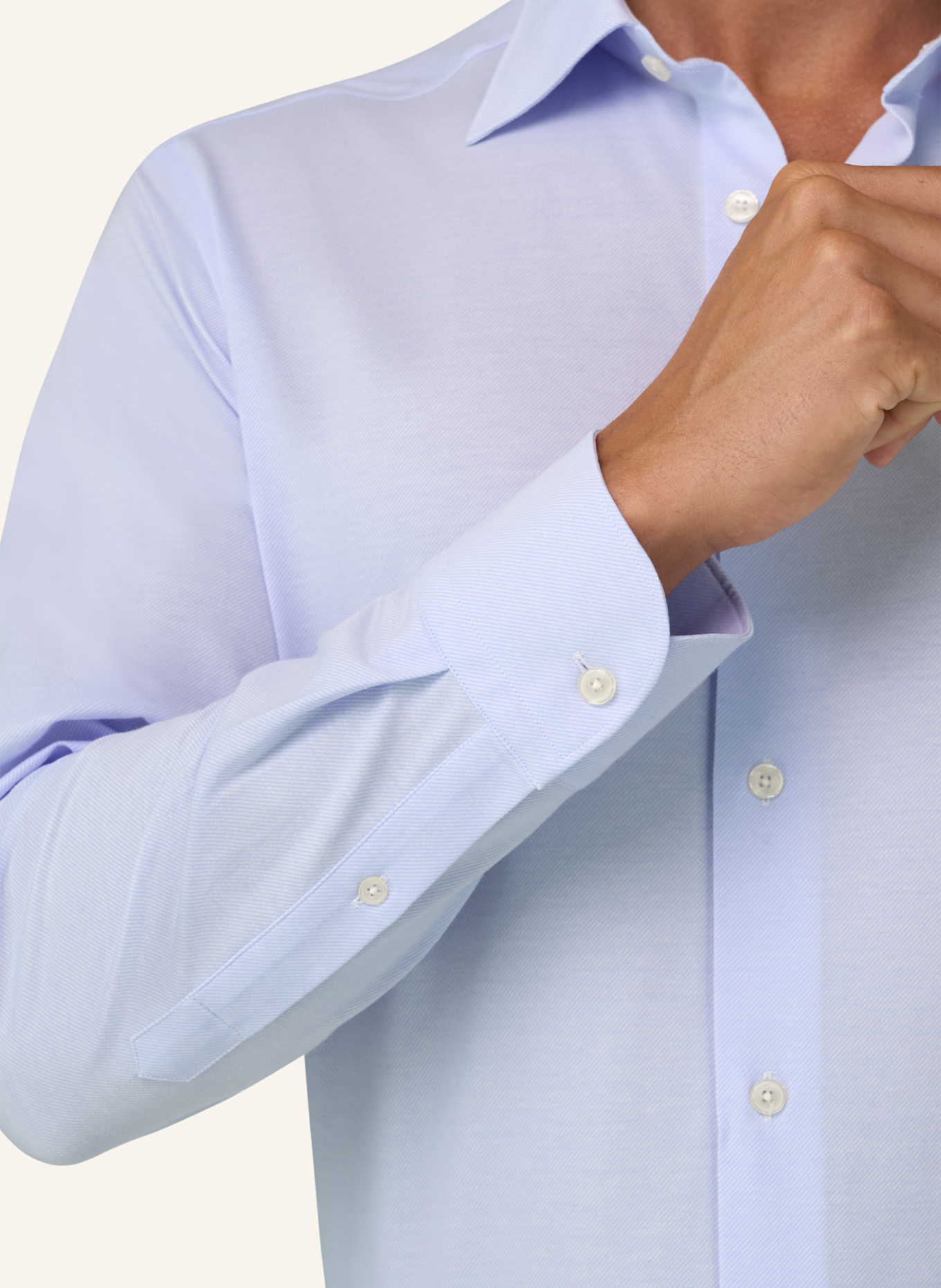 BOGGI MILANO Regular-Fit Jersey Shirt: LIGHT BLUE