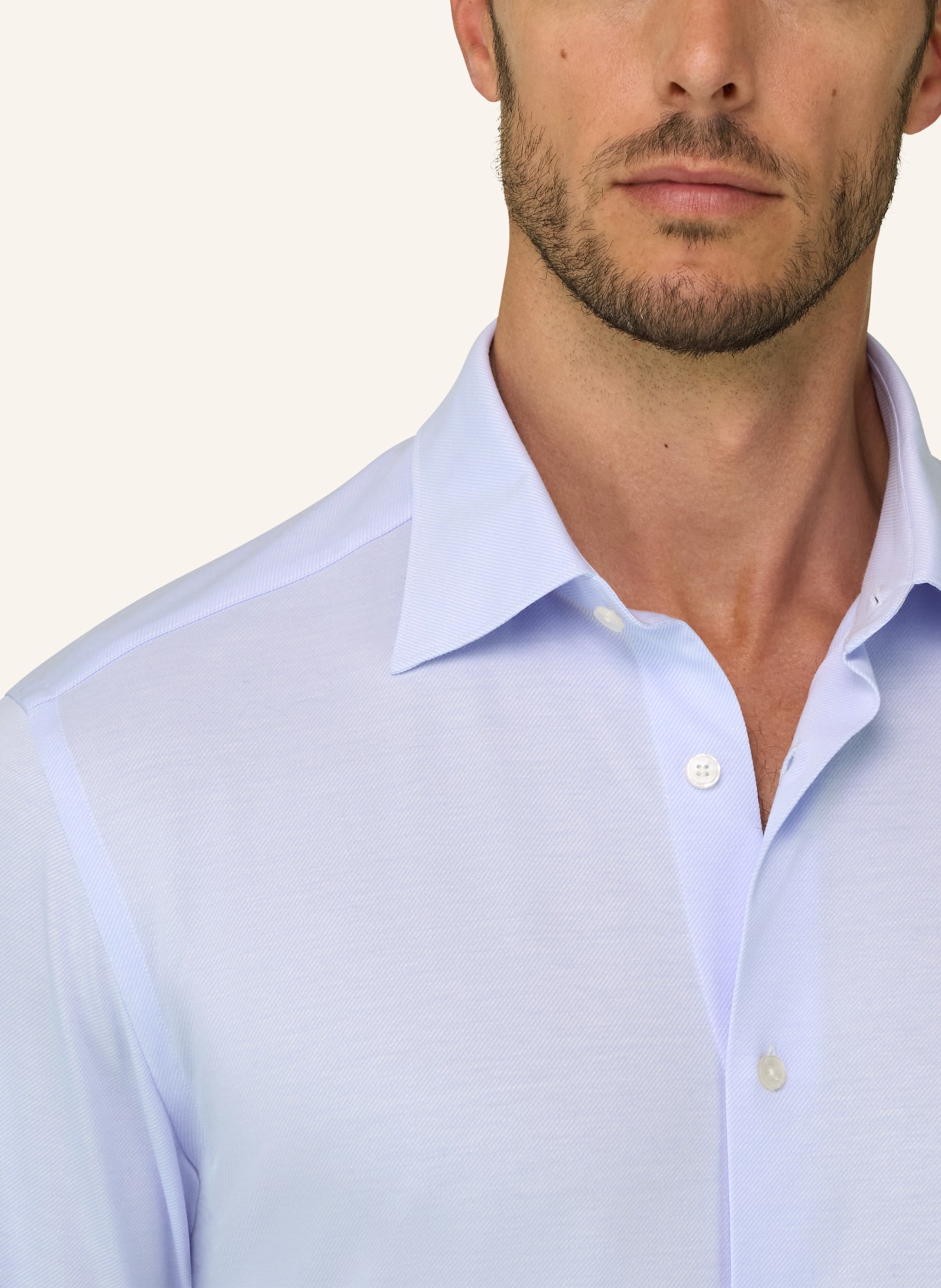 BOGGI MILANO Regular-Fit Jersey Shirt: LIGHT BLUE