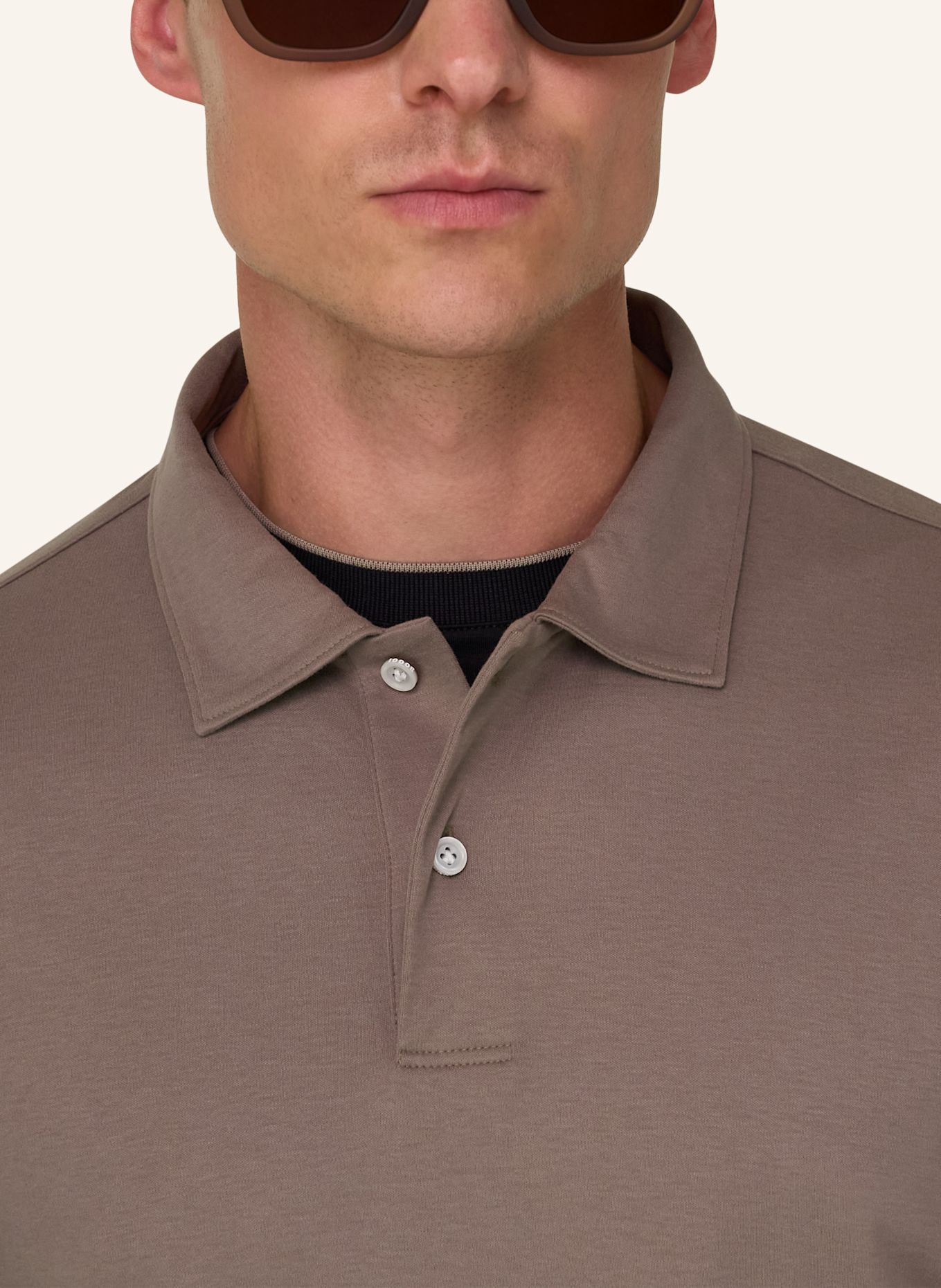 BOGGI MILANO Poloshirt: GRAU