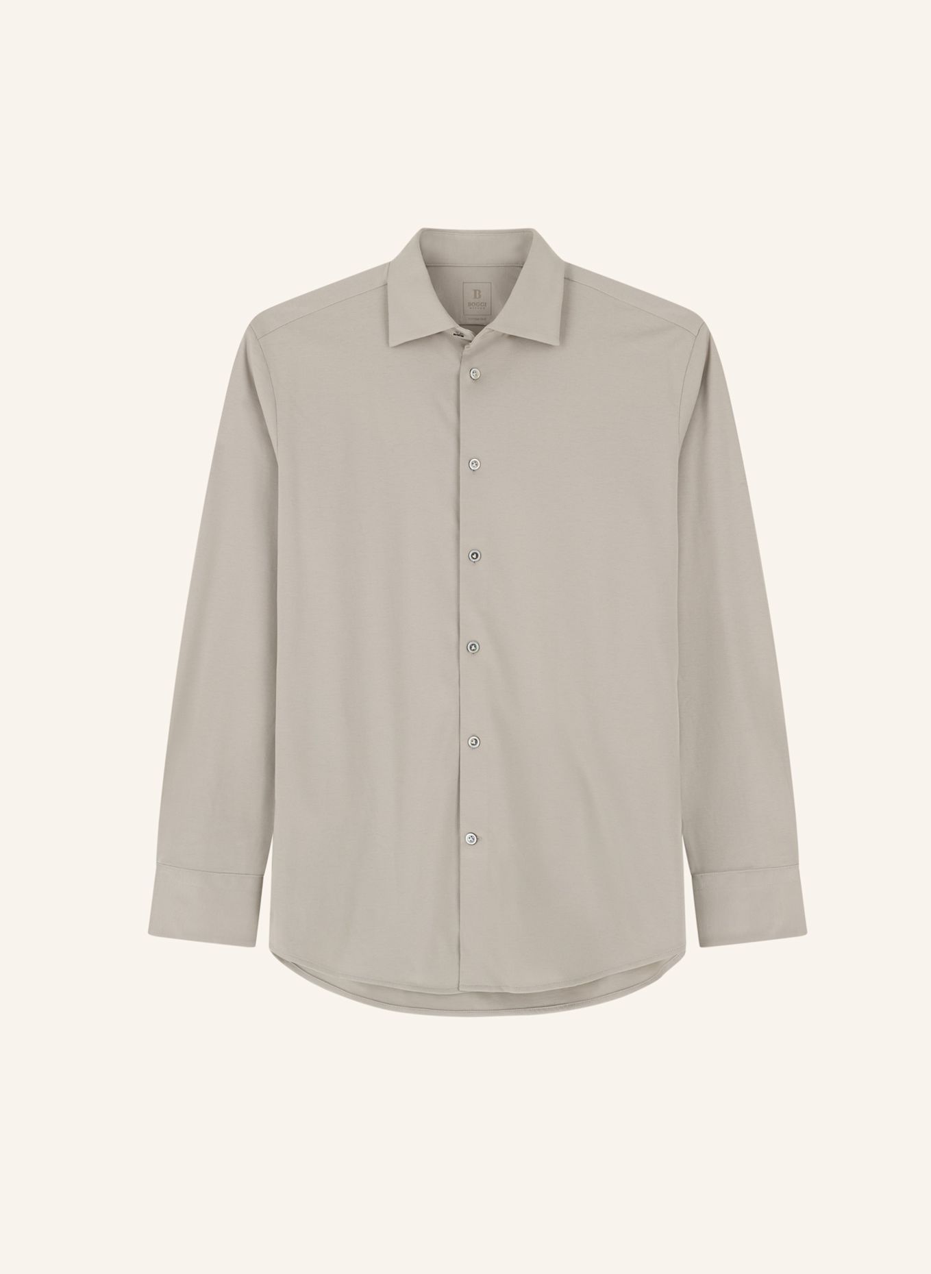 BOGGI MILANO Regular-Fit Jersey Shirt: BEIGE