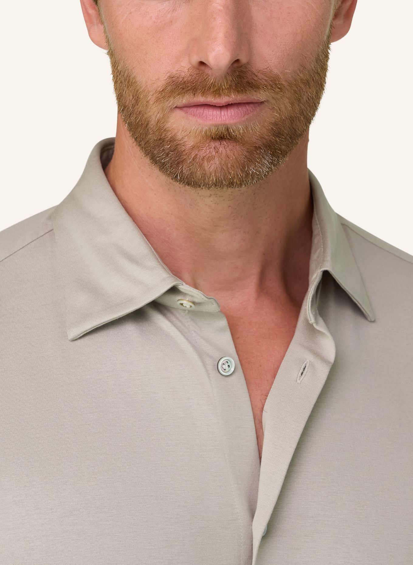 BOGGI MILANO Regular-Fit Jersey Shirt: BEIGE