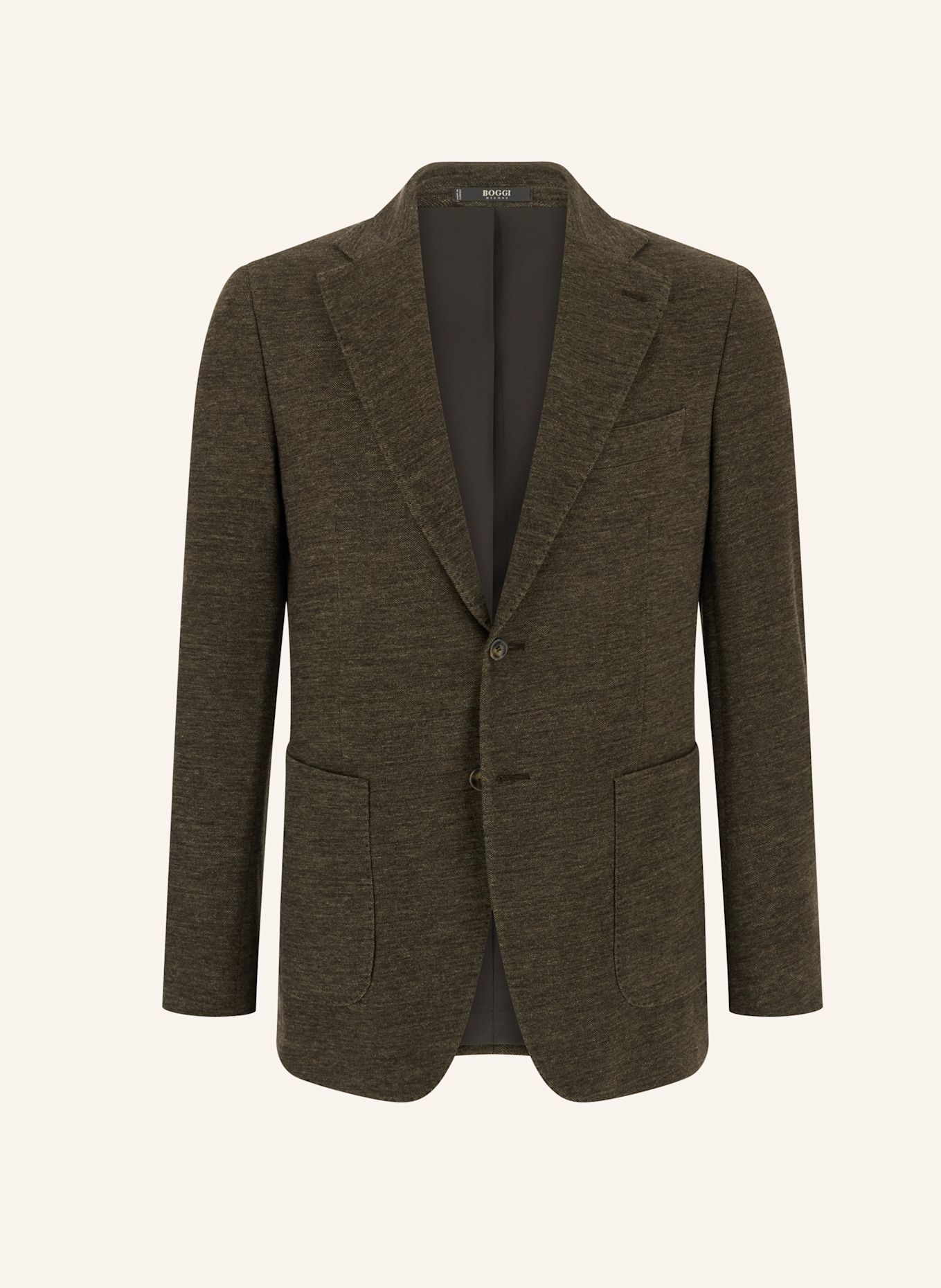 BOGGI MILANO Sweatshirt-Style Blazer: BROWN