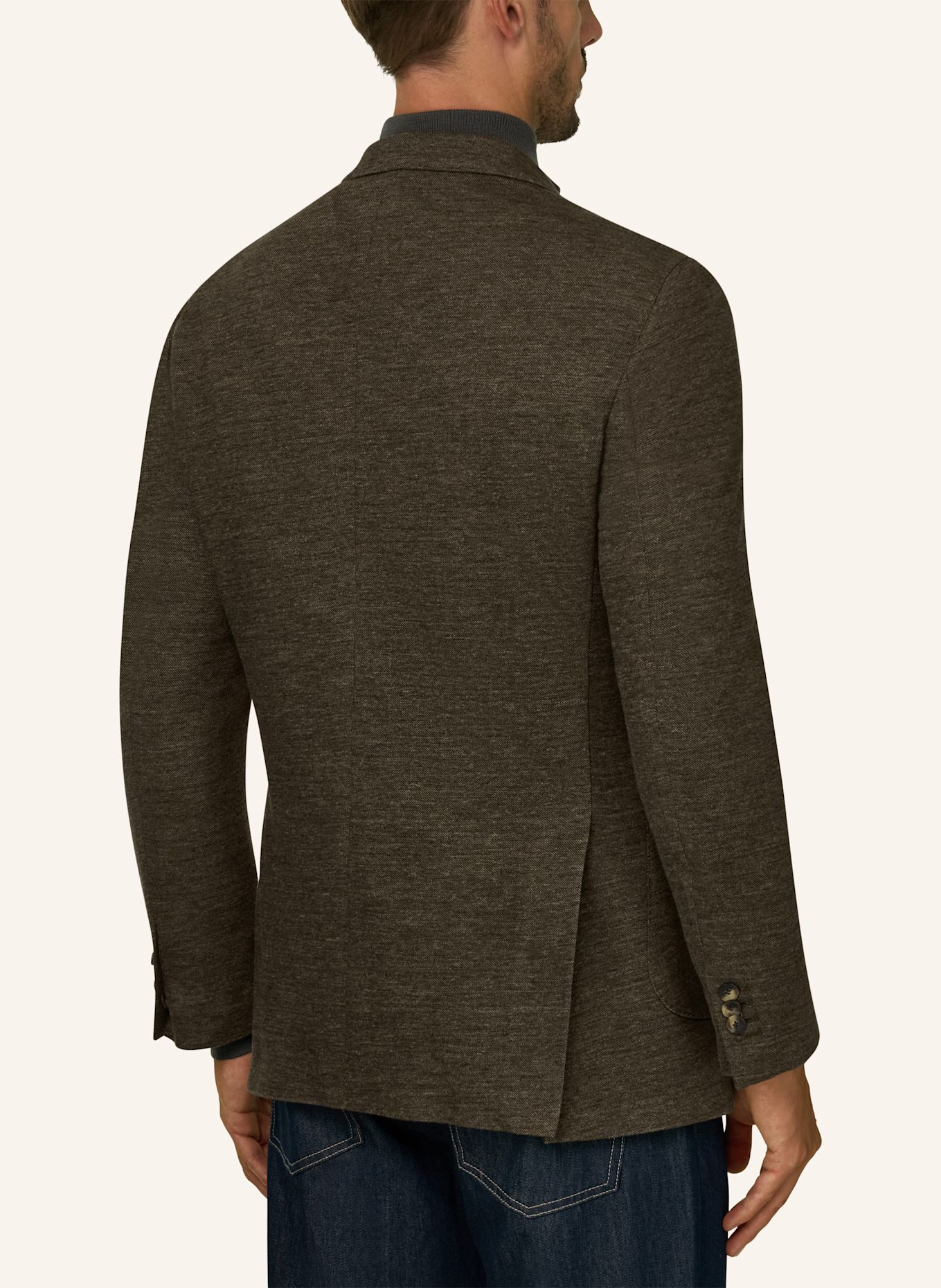 BOGGI MILANO Sweatshirt-Style Blazer: BROWN