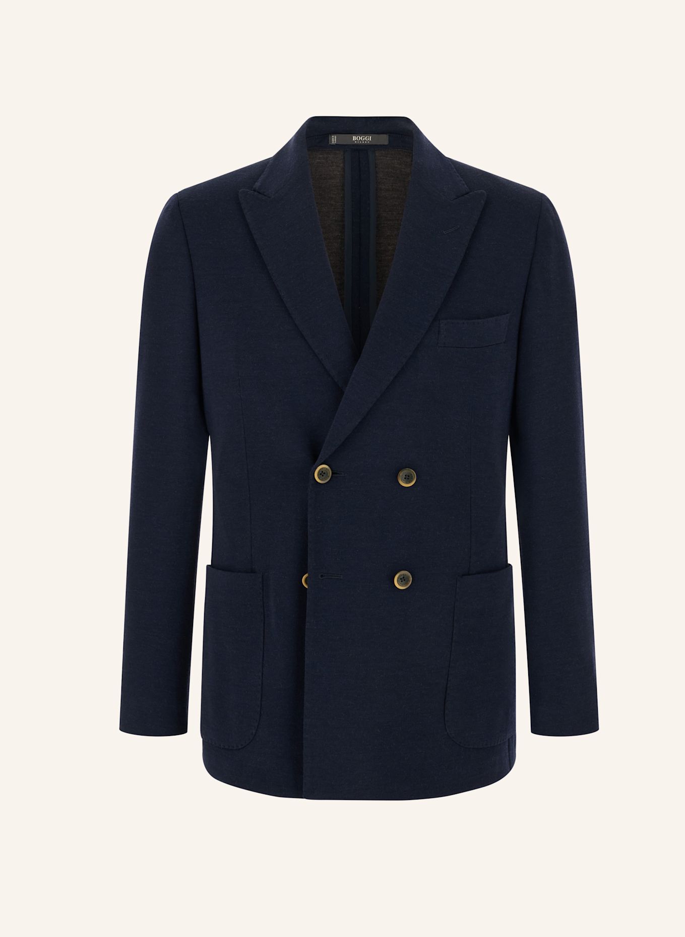 BOGGI MILANO Sweatshirt-Style Blazer: DARK BLUE