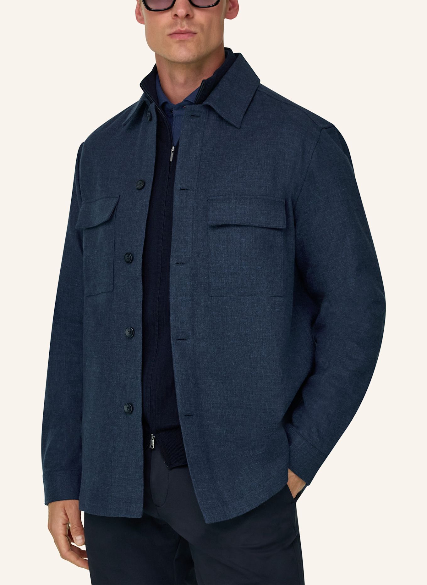 BOGGI MILANO Overshirt: BLUE