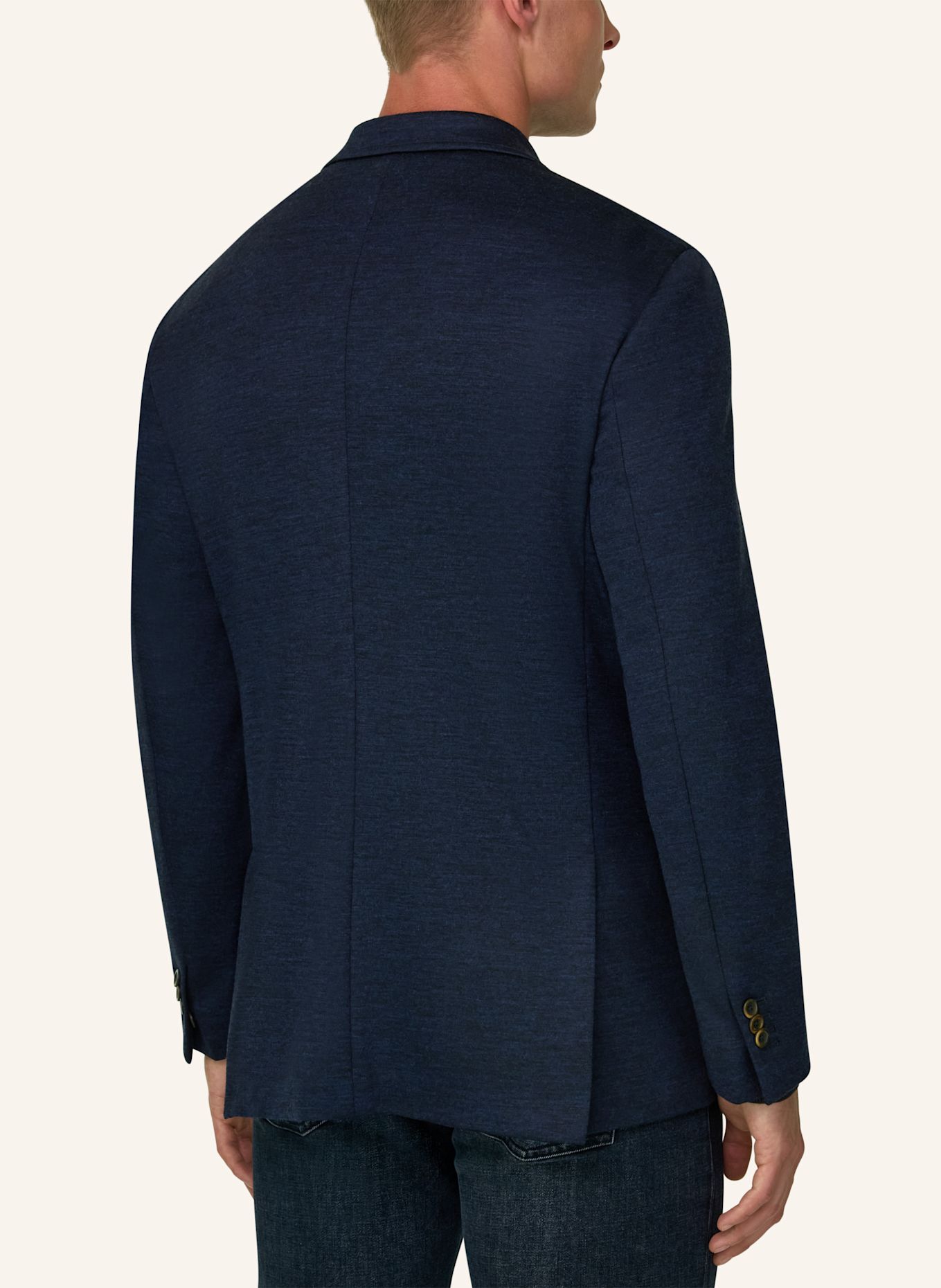 BOGGI MILANO Sweatshirt-Style Blazer: DARK BLUE