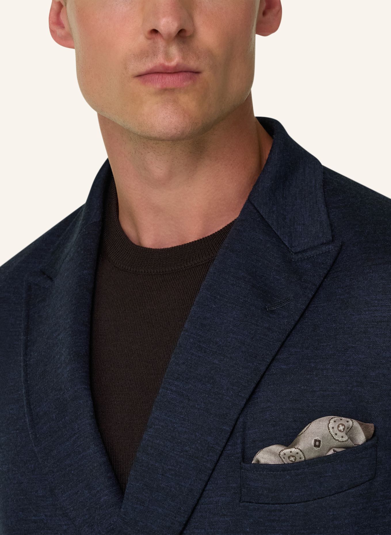 BOGGI MILANO Sweatshirt-Style Blazer: DARK BLUE