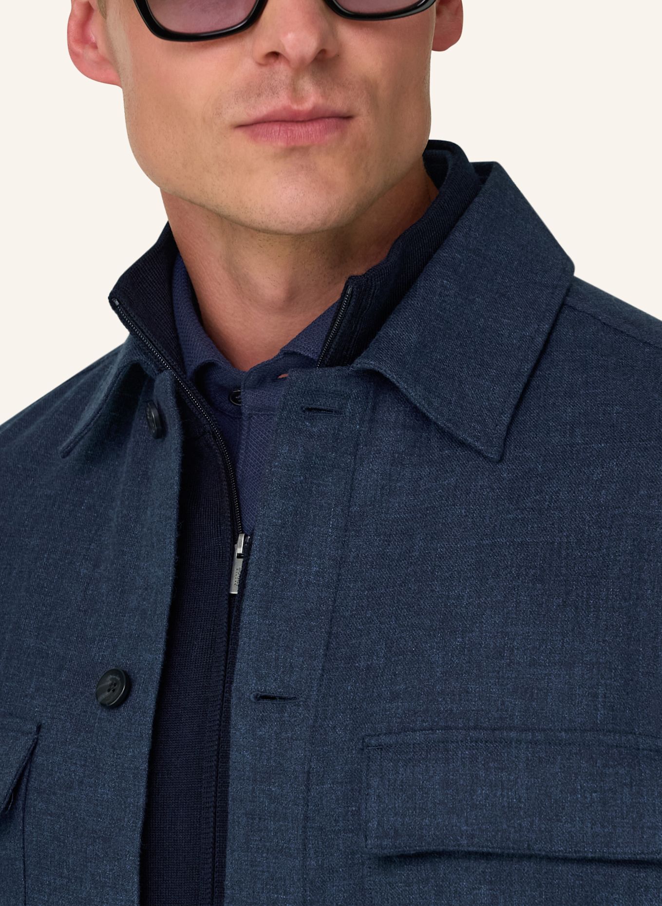BOGGI MILANO Overshirt: BLUE