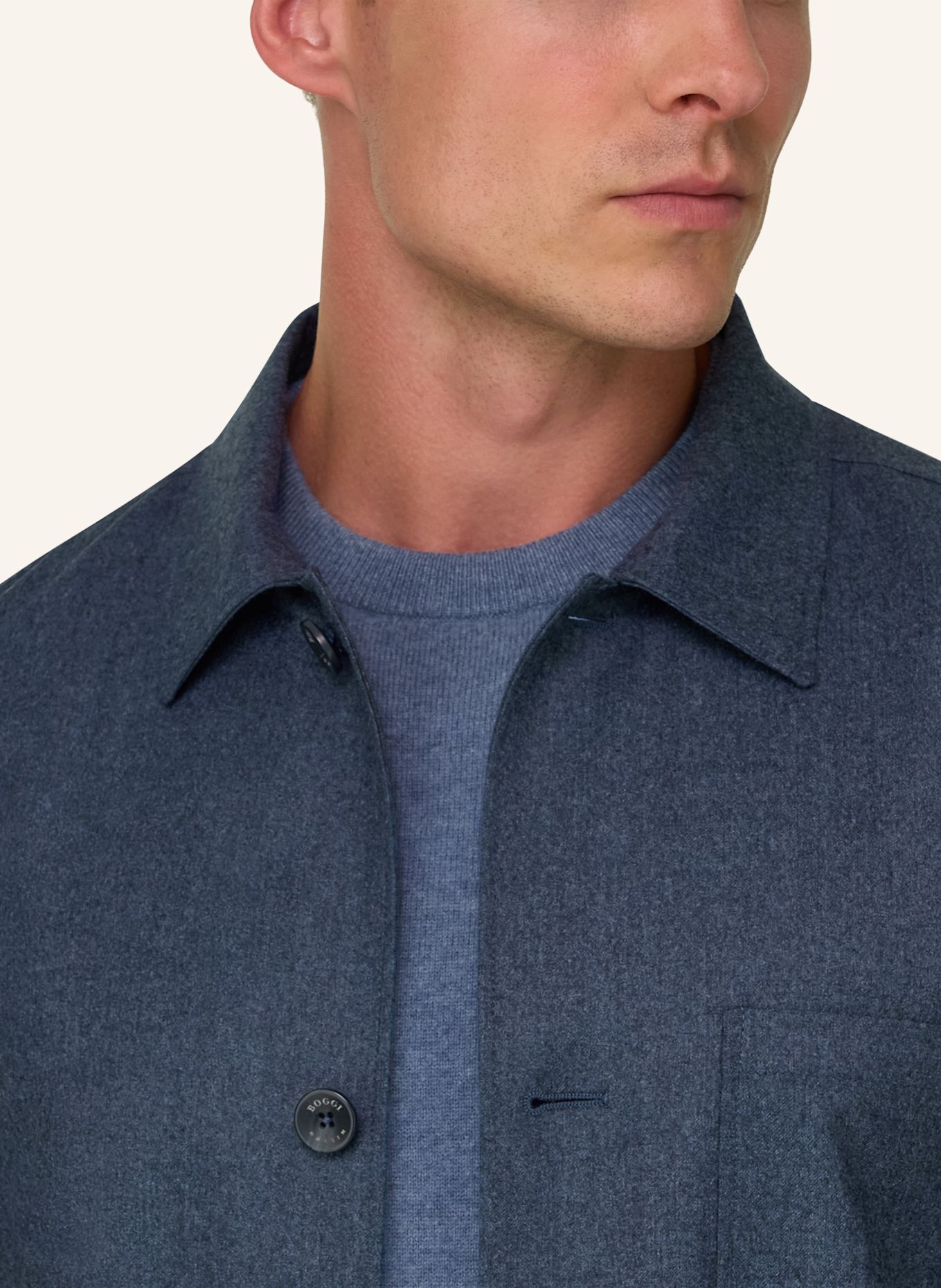 BOGGI MILANO Overjacket: BLAUW