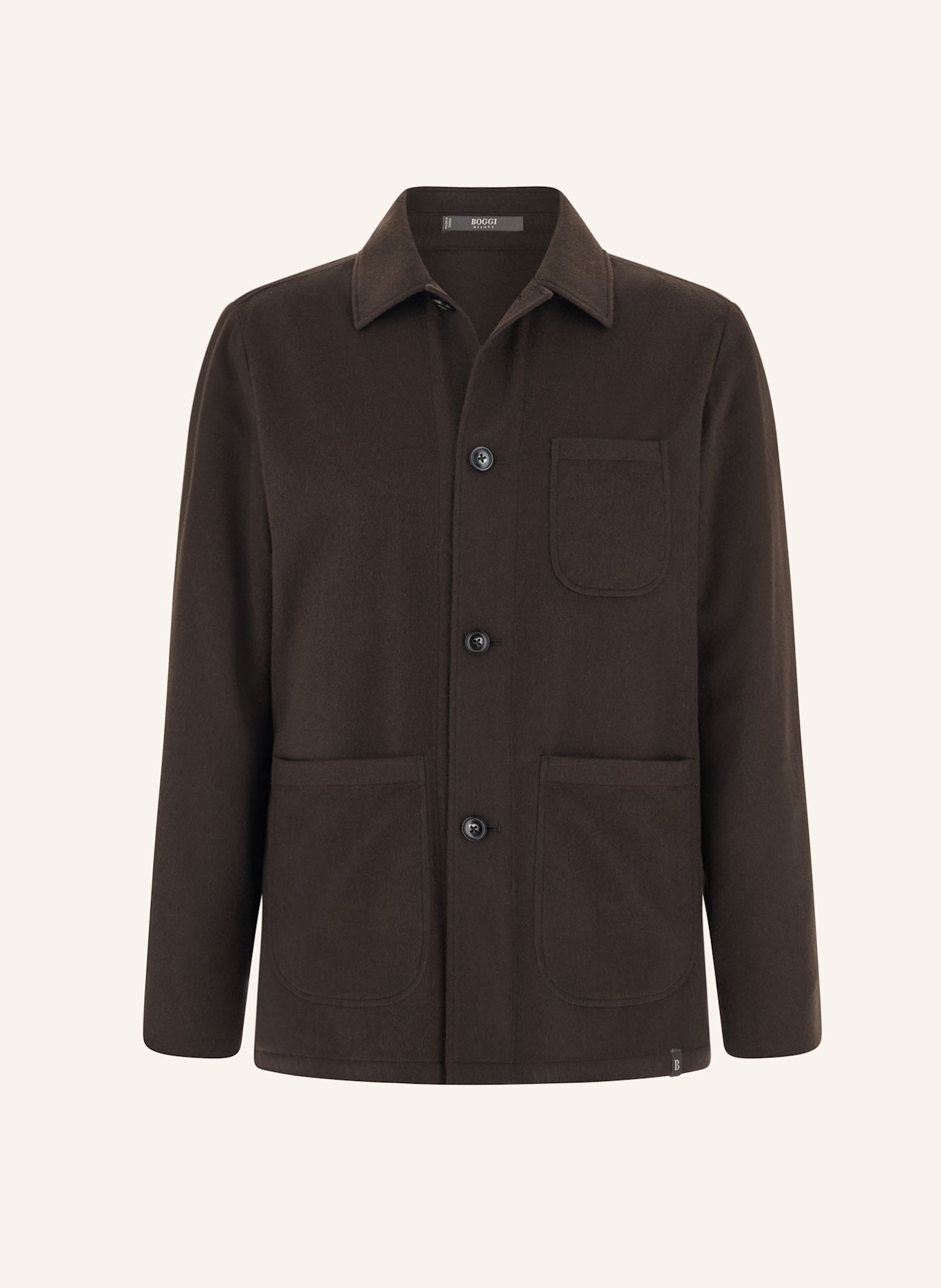 BOGGI MILANO Overjacket: MARRON FONCÉ