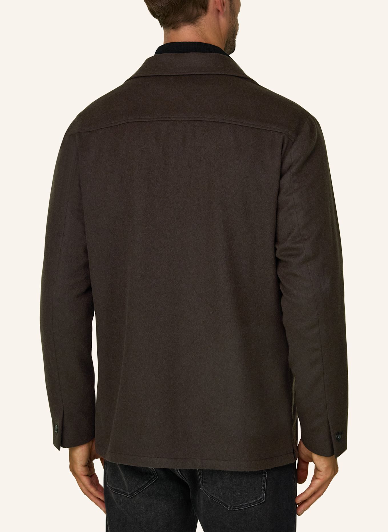 BOGGI MILANO Overjacket: MARRON FONCÉ