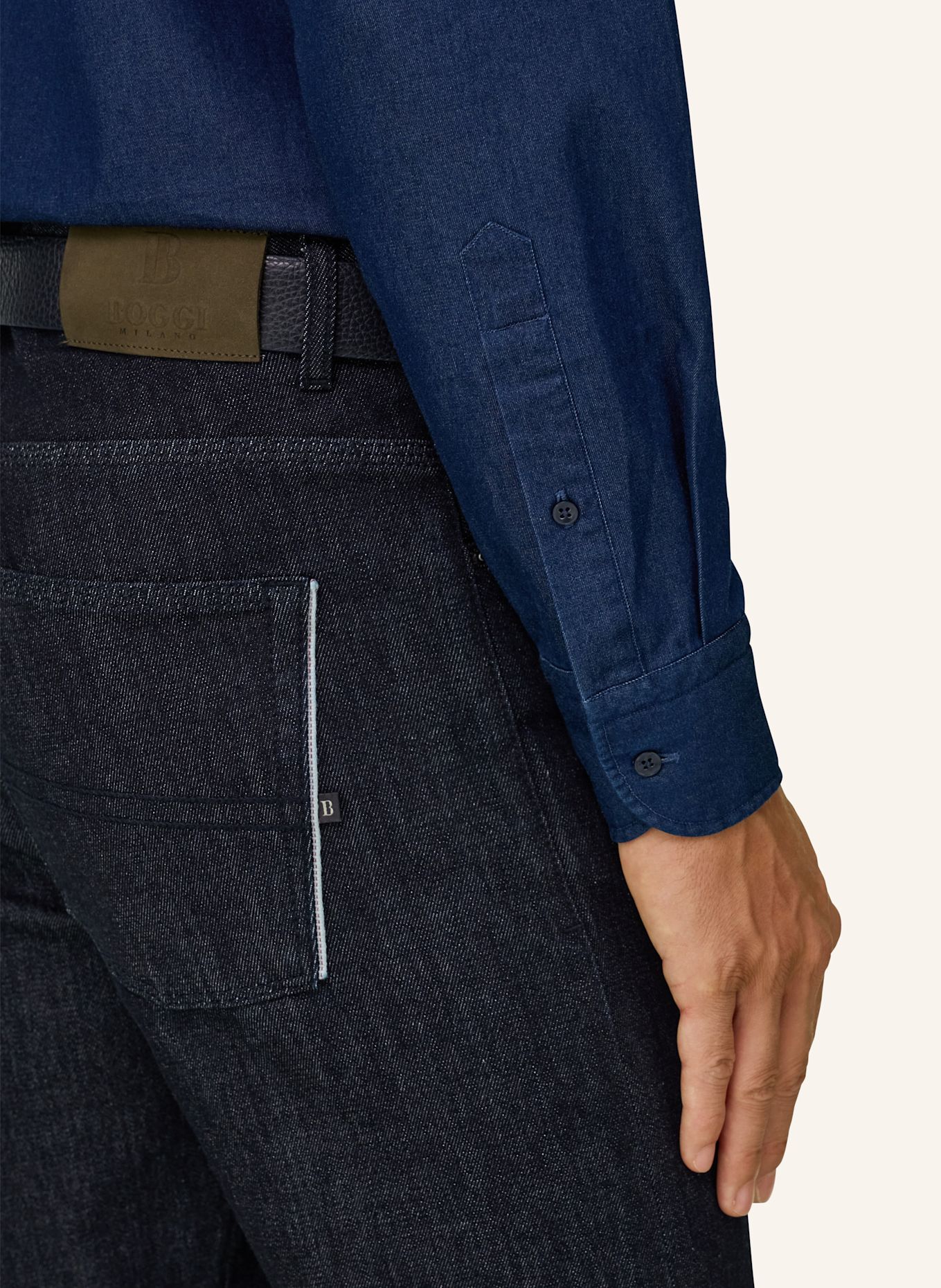 BOGGI MILANO Overshirt: DARK BLUE